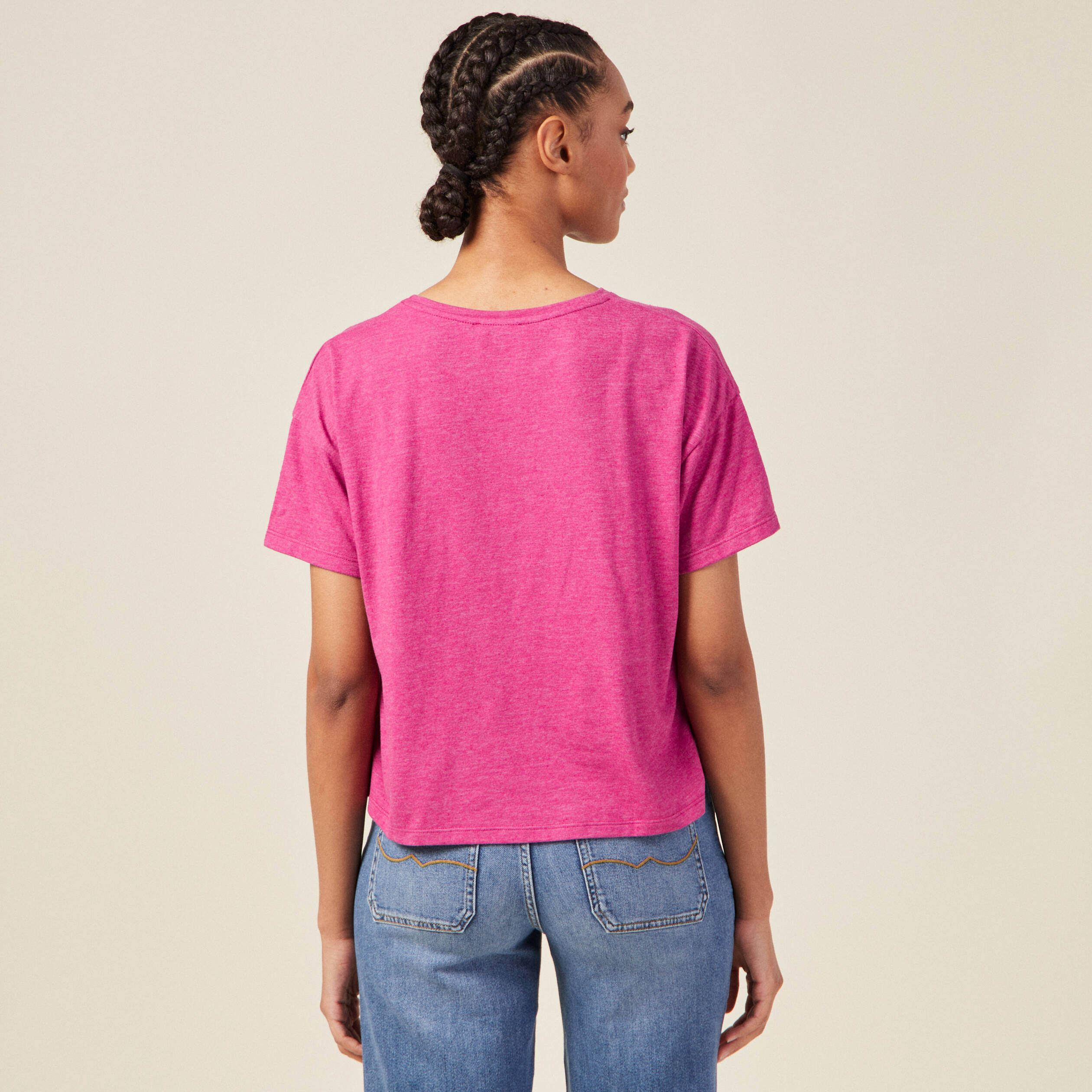 T-shirt manches courtes violet clair femme