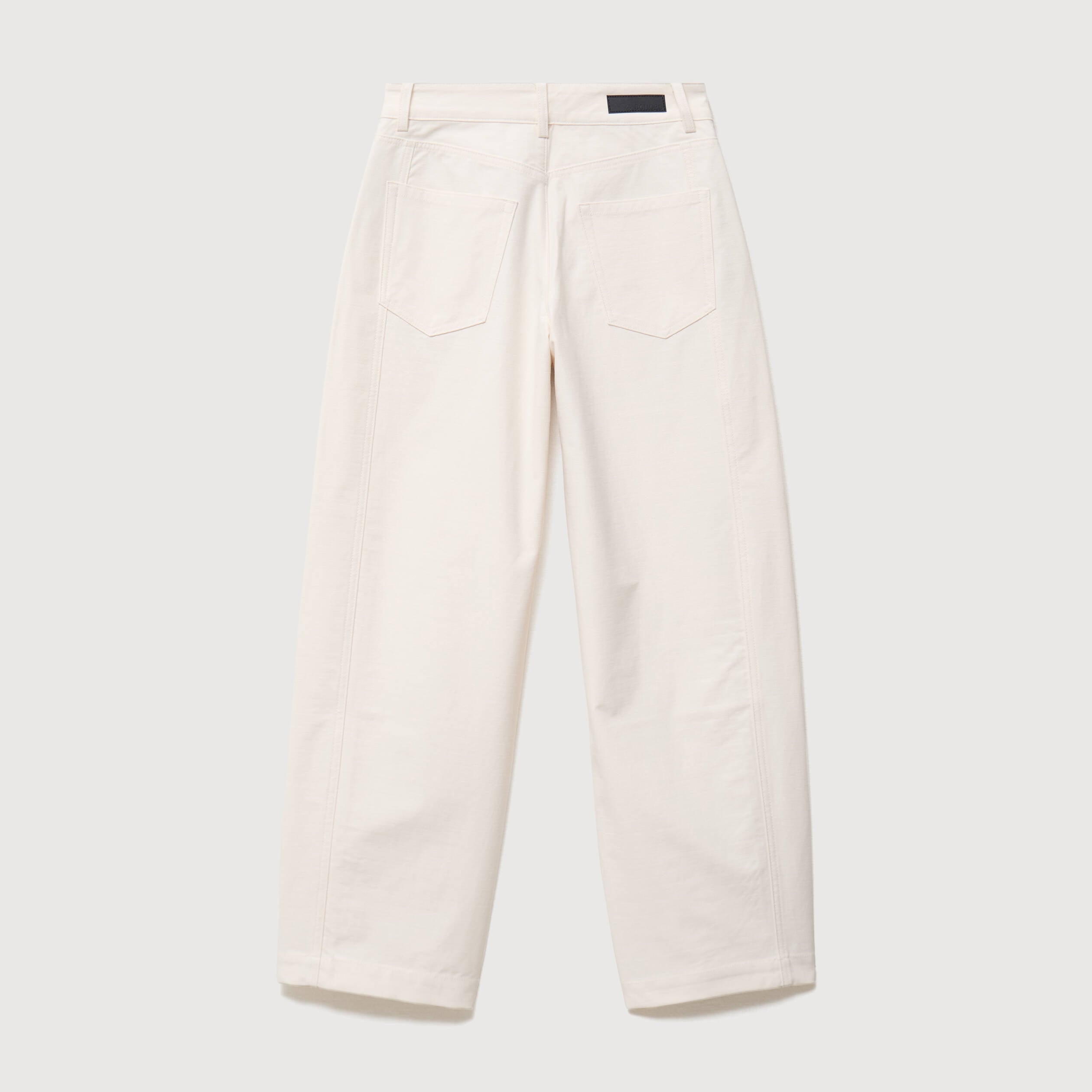Pantalon coupe regular ecru femme