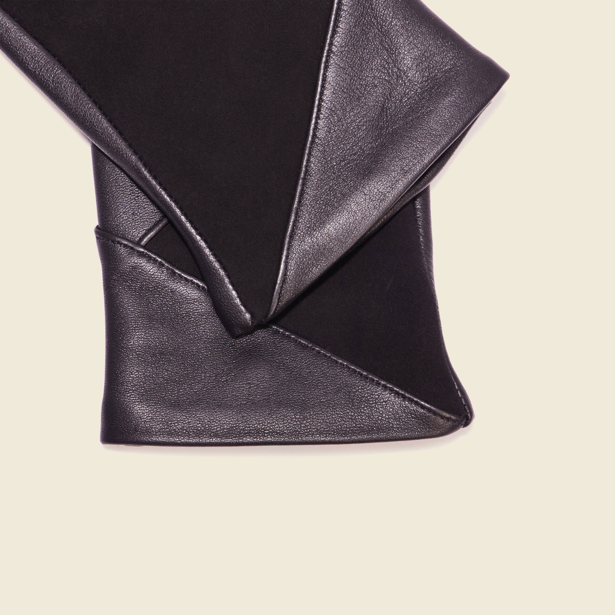 Gants Femme Cuir Noir - Taille M - Doublure Polyester - Occasion