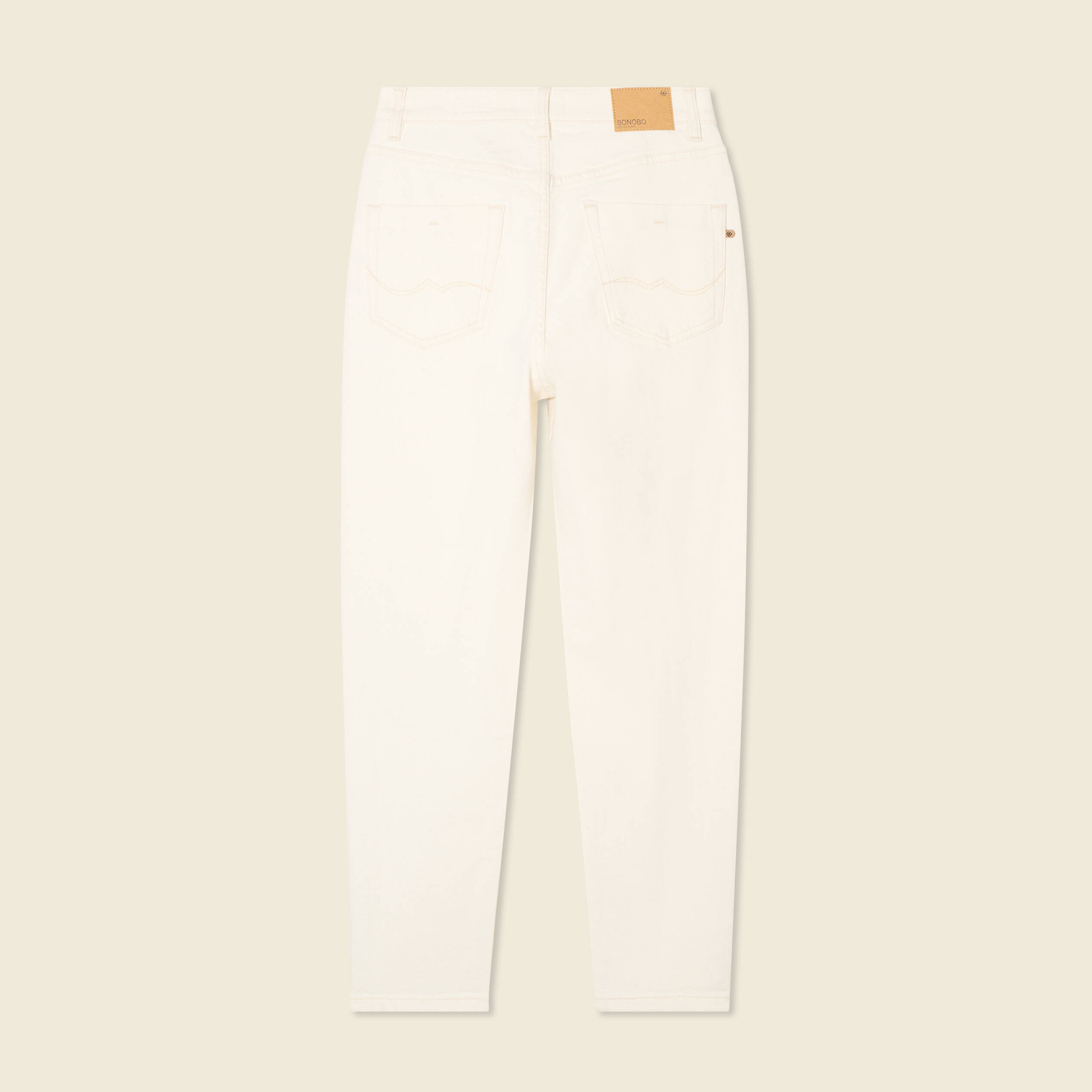 jeans mom 78eme ecru femme Jeans mom 7/8ème ecru femme