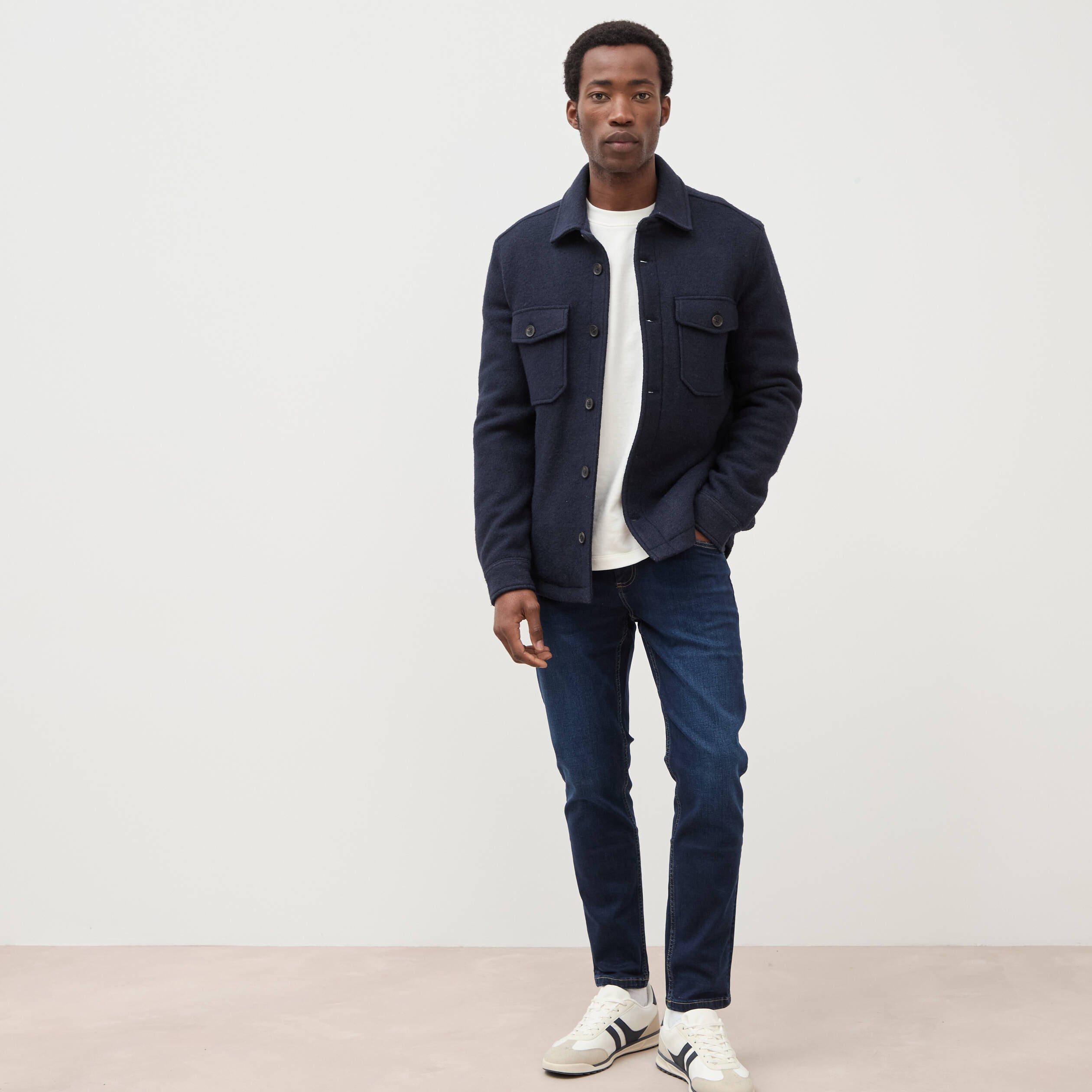 Jeans slim longueur 30 denim brut homme