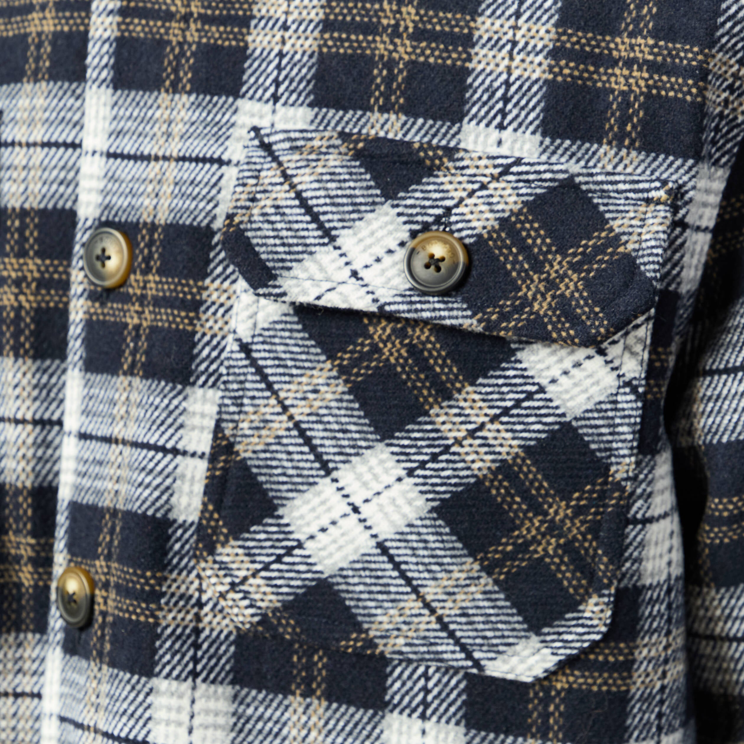Surchemise oversize courte doubl&eacute;e bleu marine homme