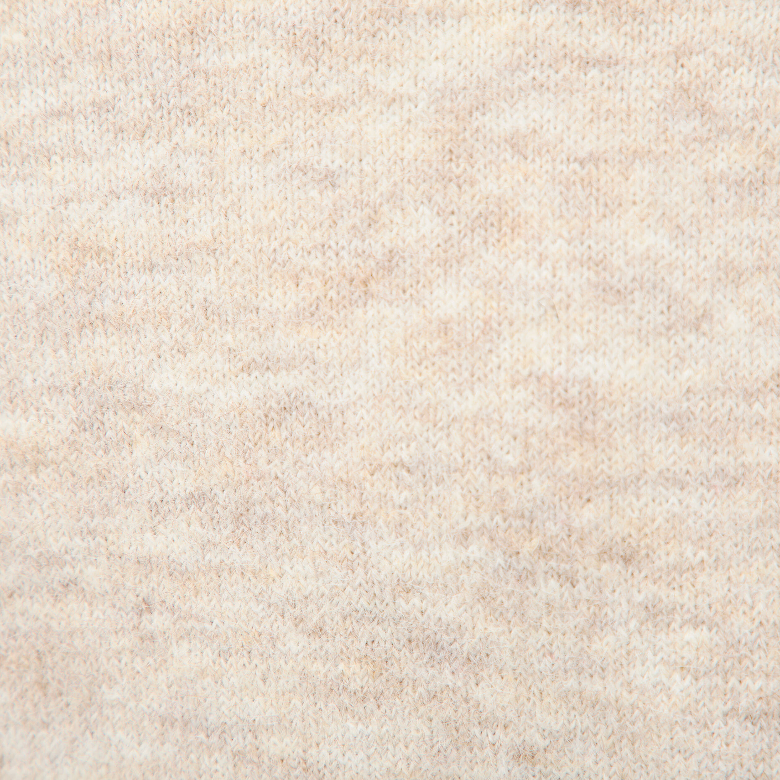 Pull droit manches longues col rond creme femme