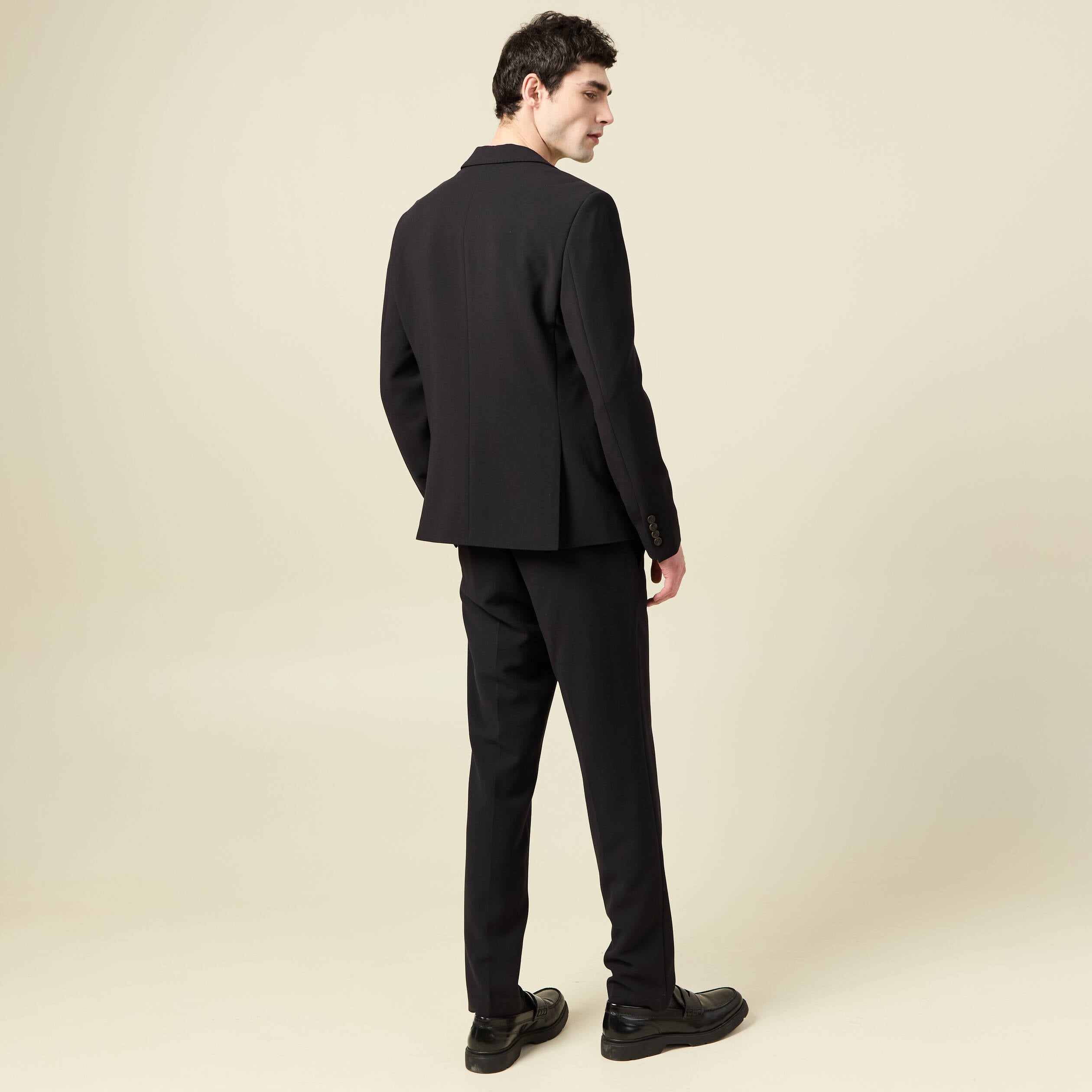 Blazer manches longues col tailleur noir homme
