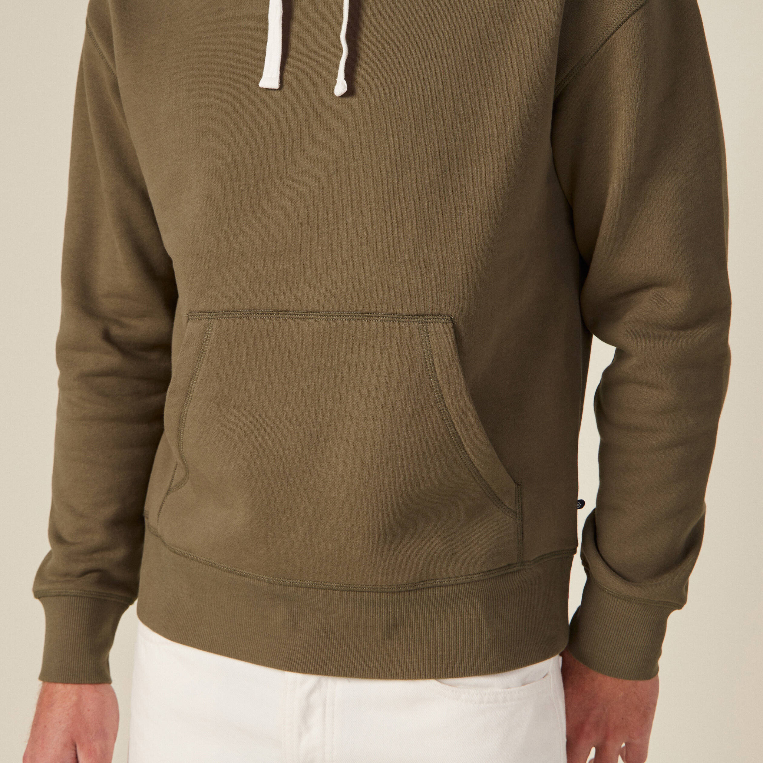 sweat a capuche double taupe homme Sweat à capuche doublé taupe homme