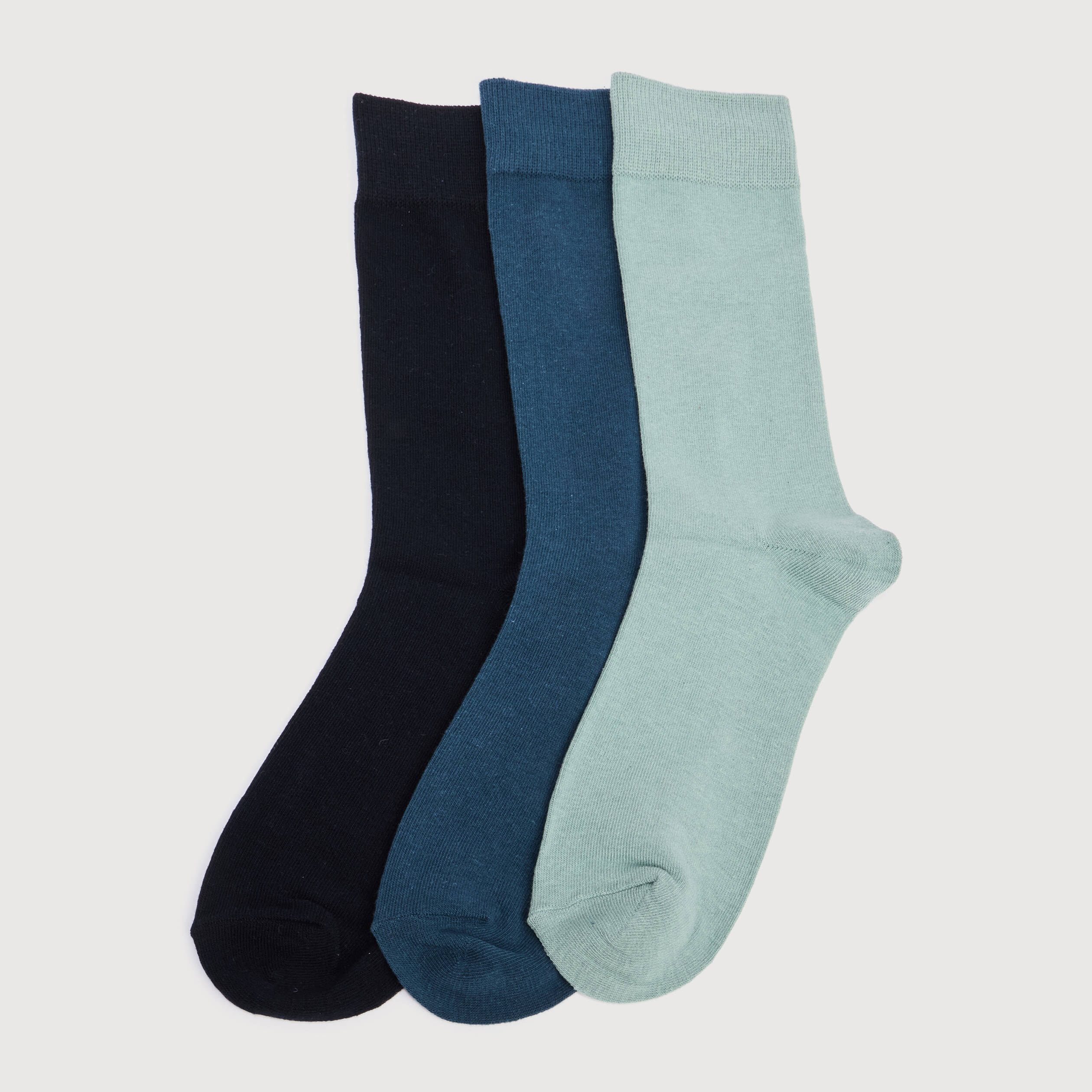 Lot de 3 paires de chaussettes hautes vert clair homme