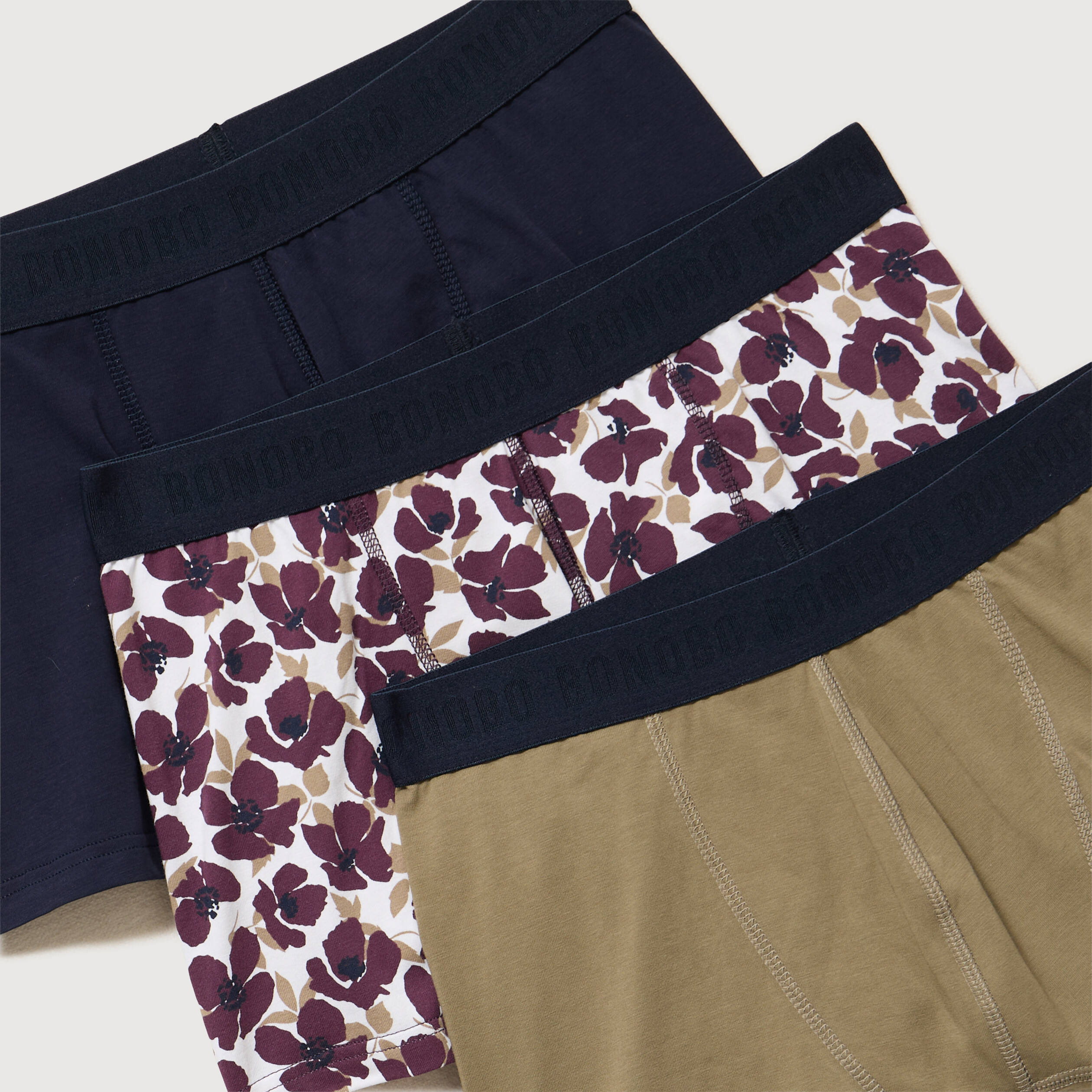 Lot de 3 boxers marron fonc&eacute; homme