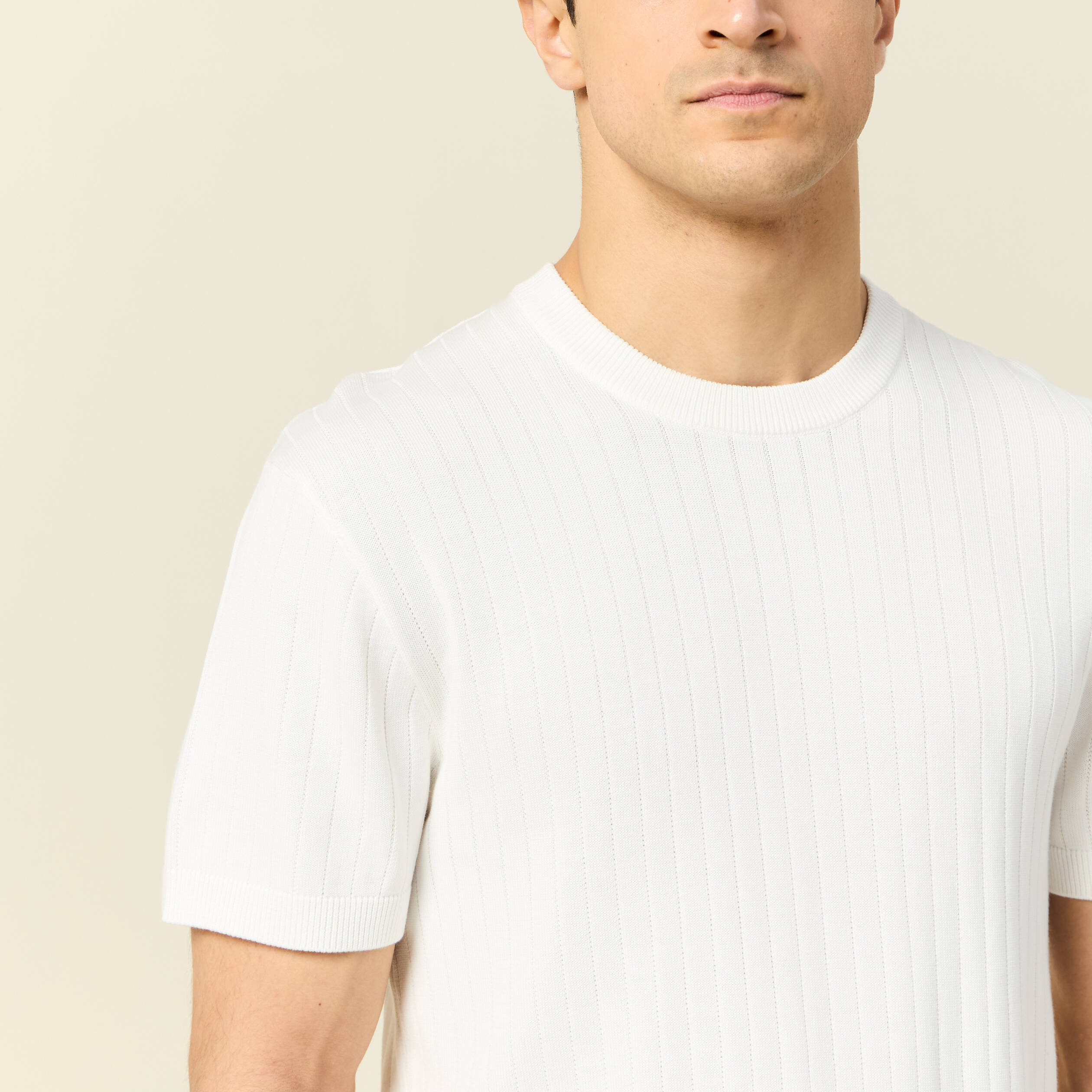T-shirt manches courtes blanc homme