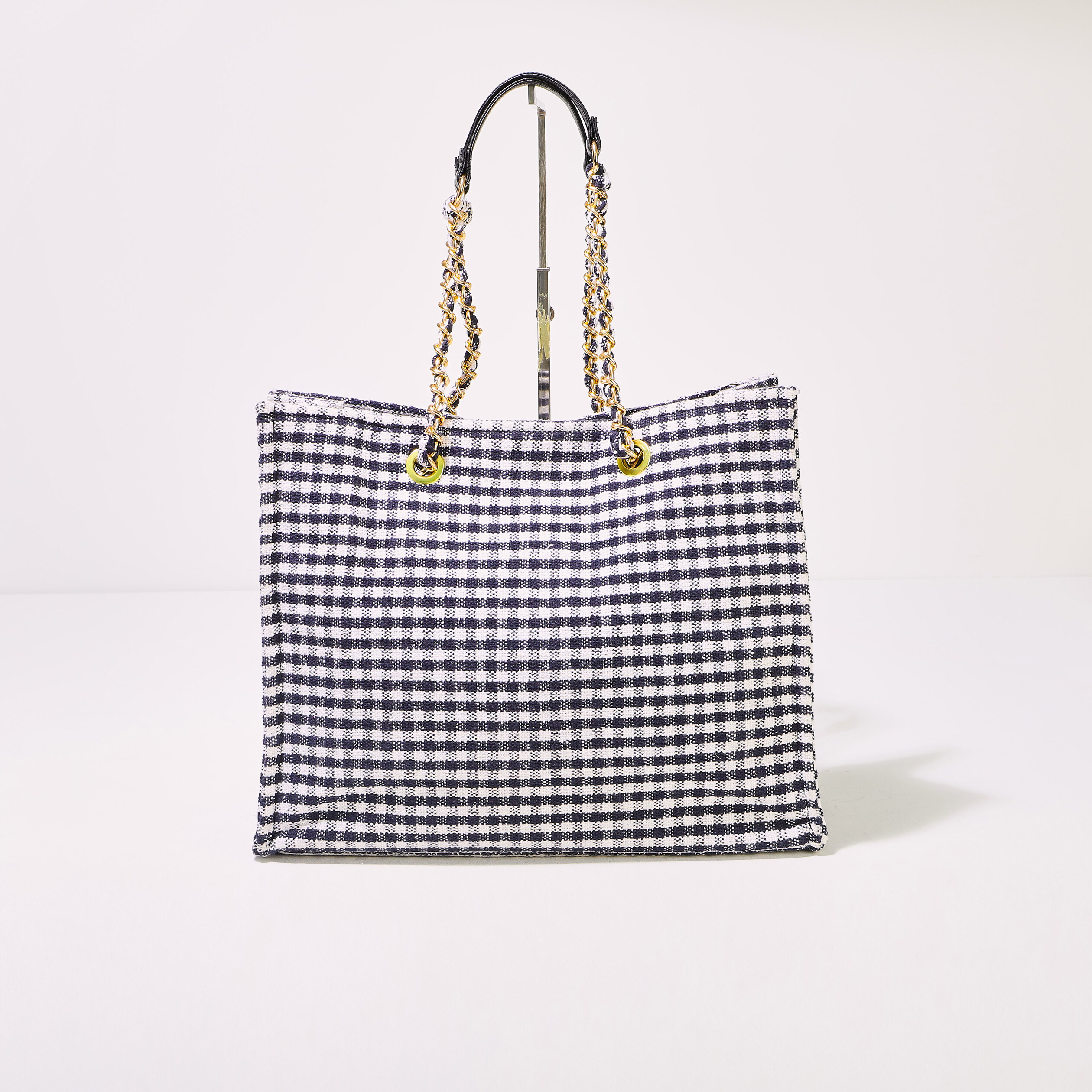 Sac cabas avec anses bleu foncé femme