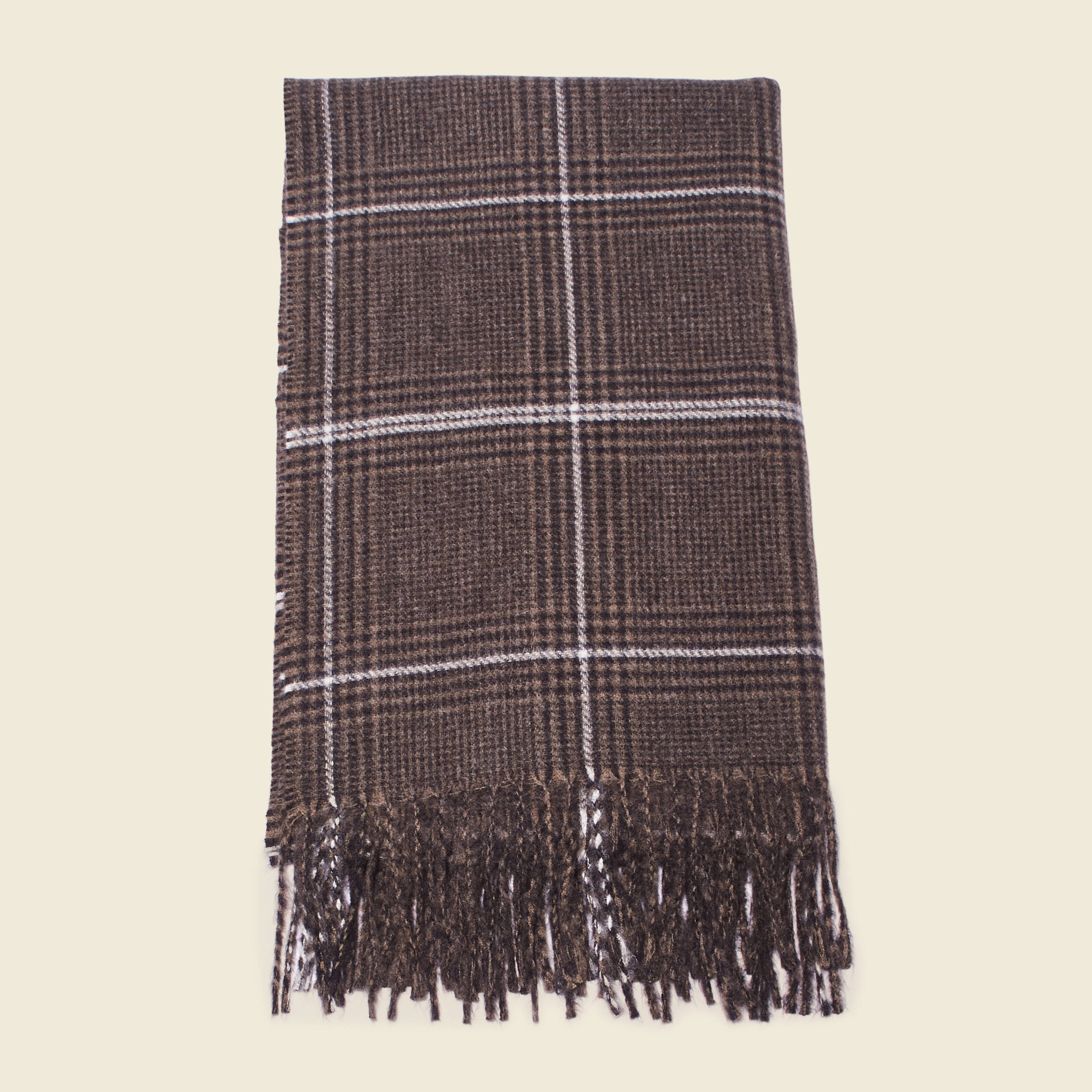 Écharpe à franges gris foncé homme