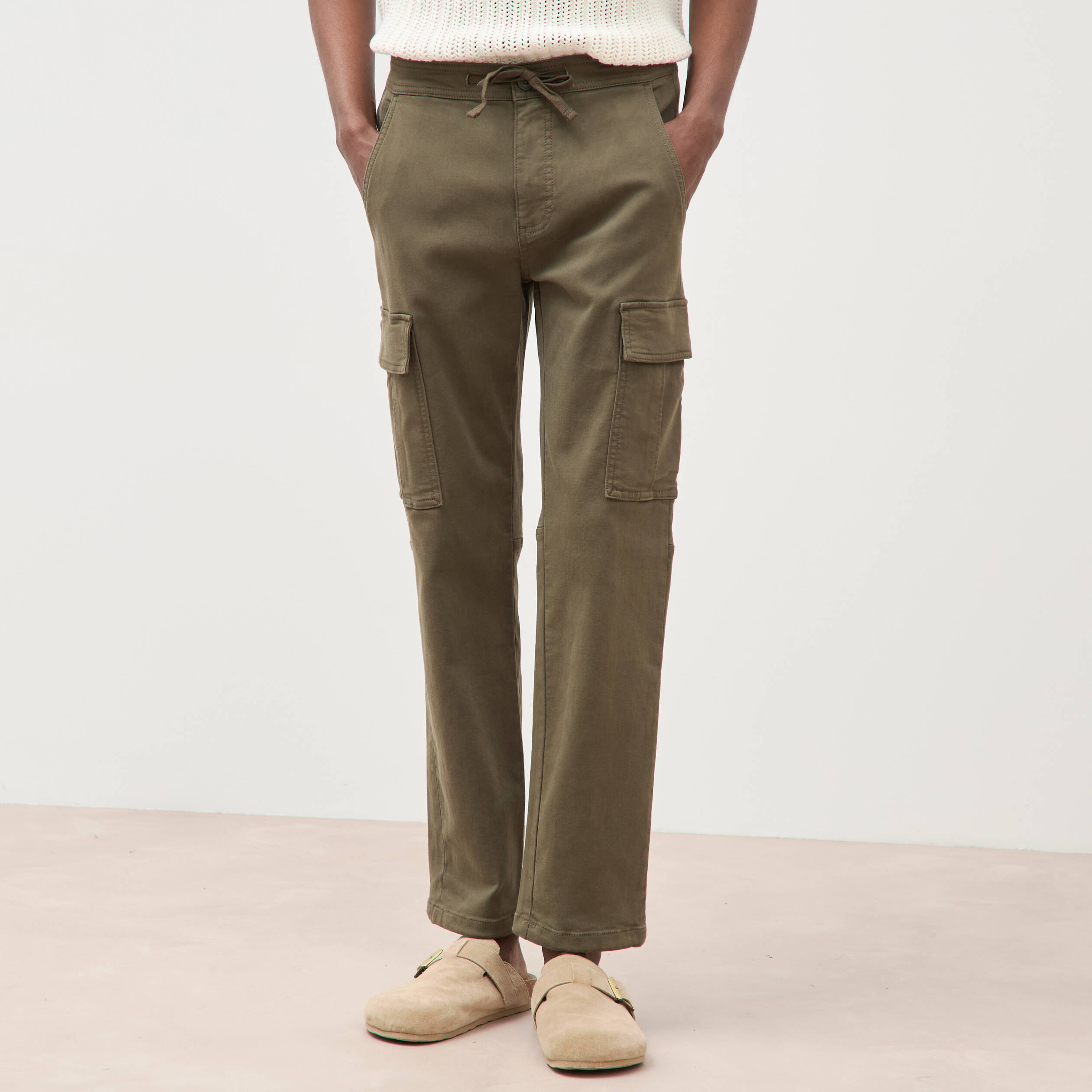 Pantalon battle longueur 32 vert kaki homme