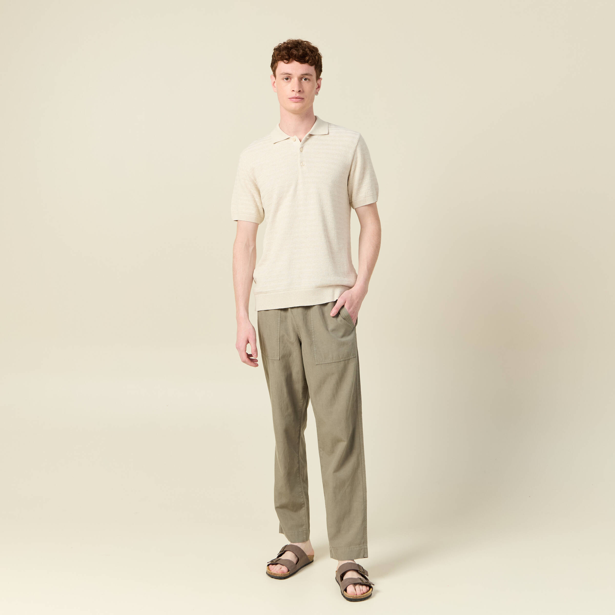 polo manches courtes ecru homme Polo manches courtes ecru homme