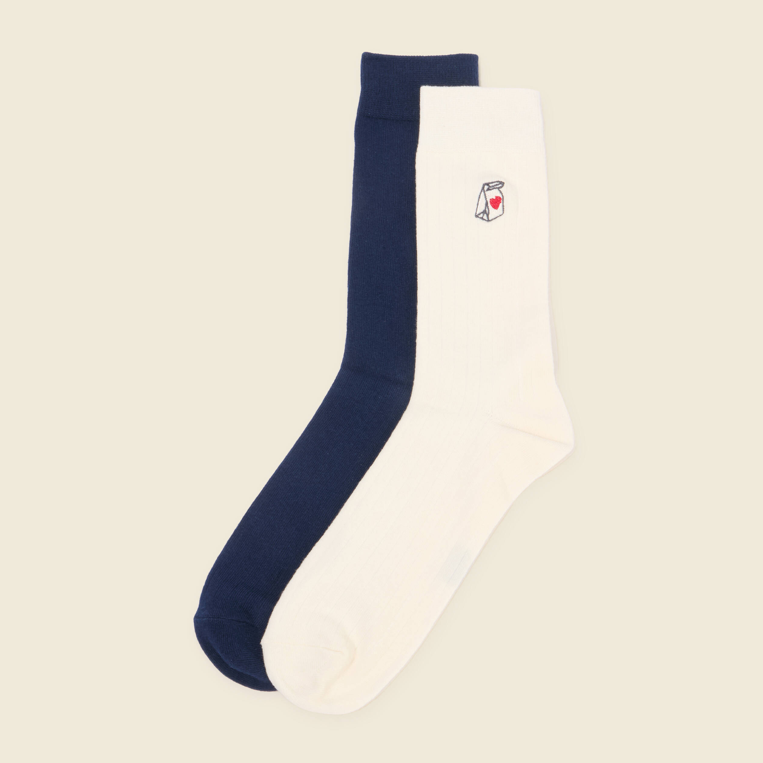 Lot de 2 paires de chaussettes bleu marine homme