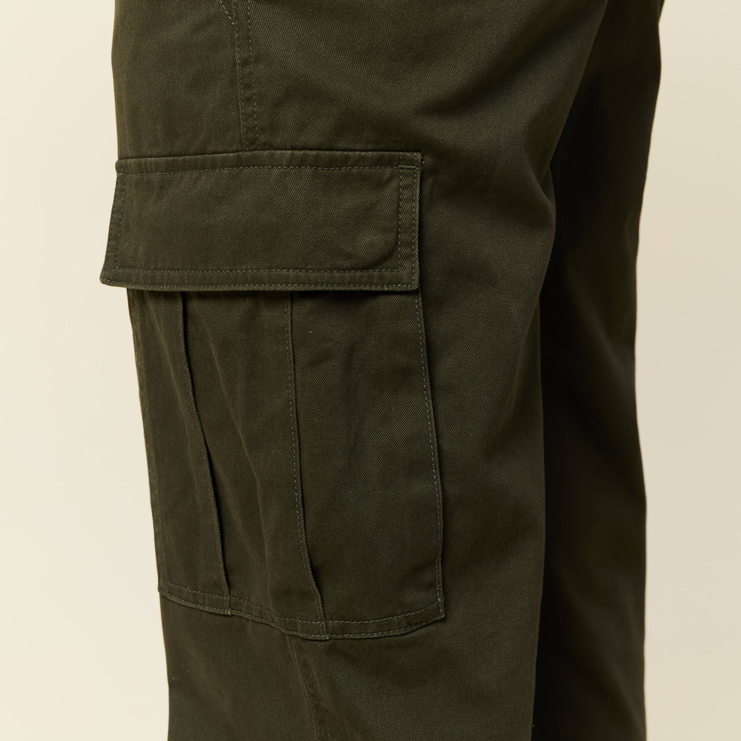 Cargo coupe battle en coton vert kaki homme