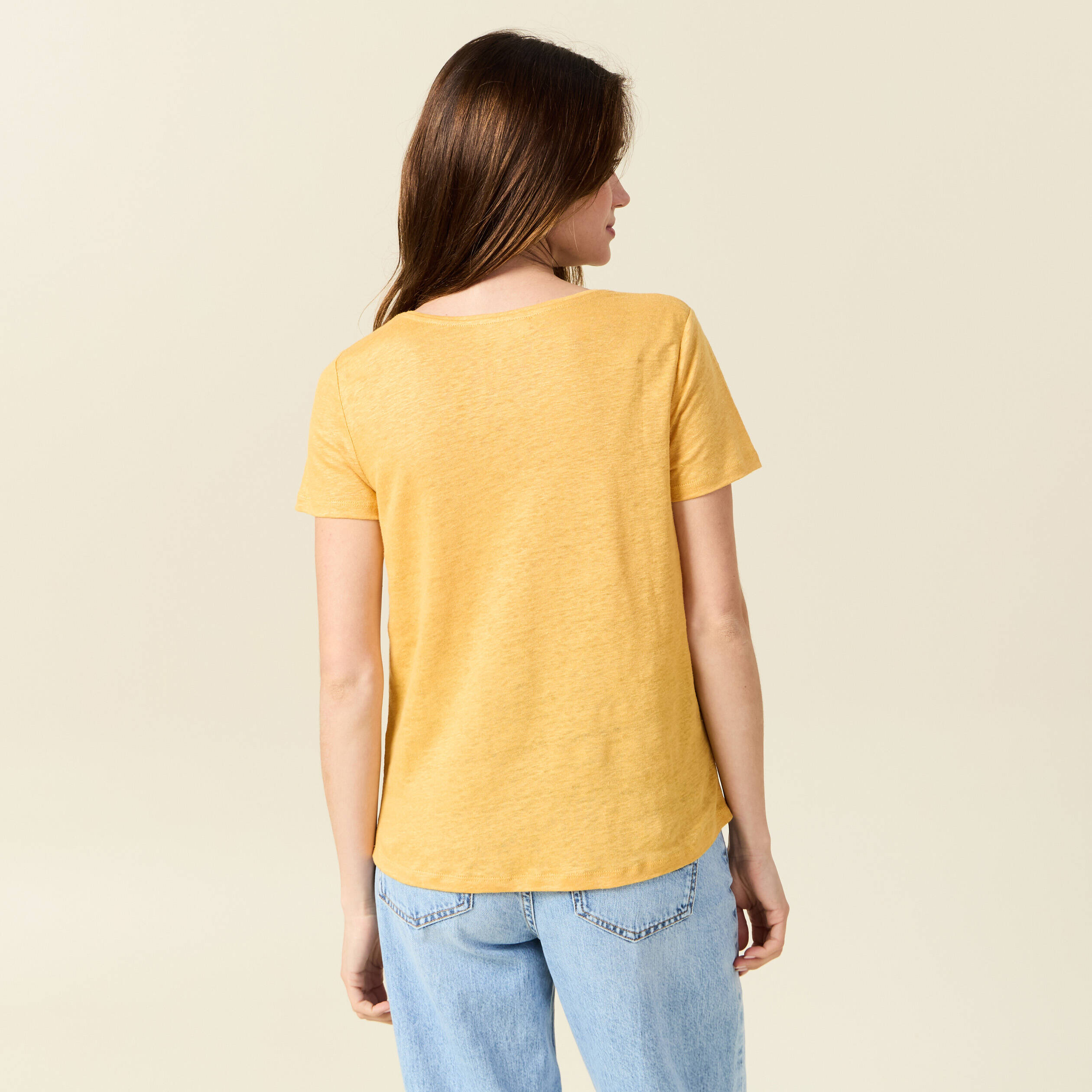 t shirt eco responsable jaune femme T-shirt éco-responsable jaune femme