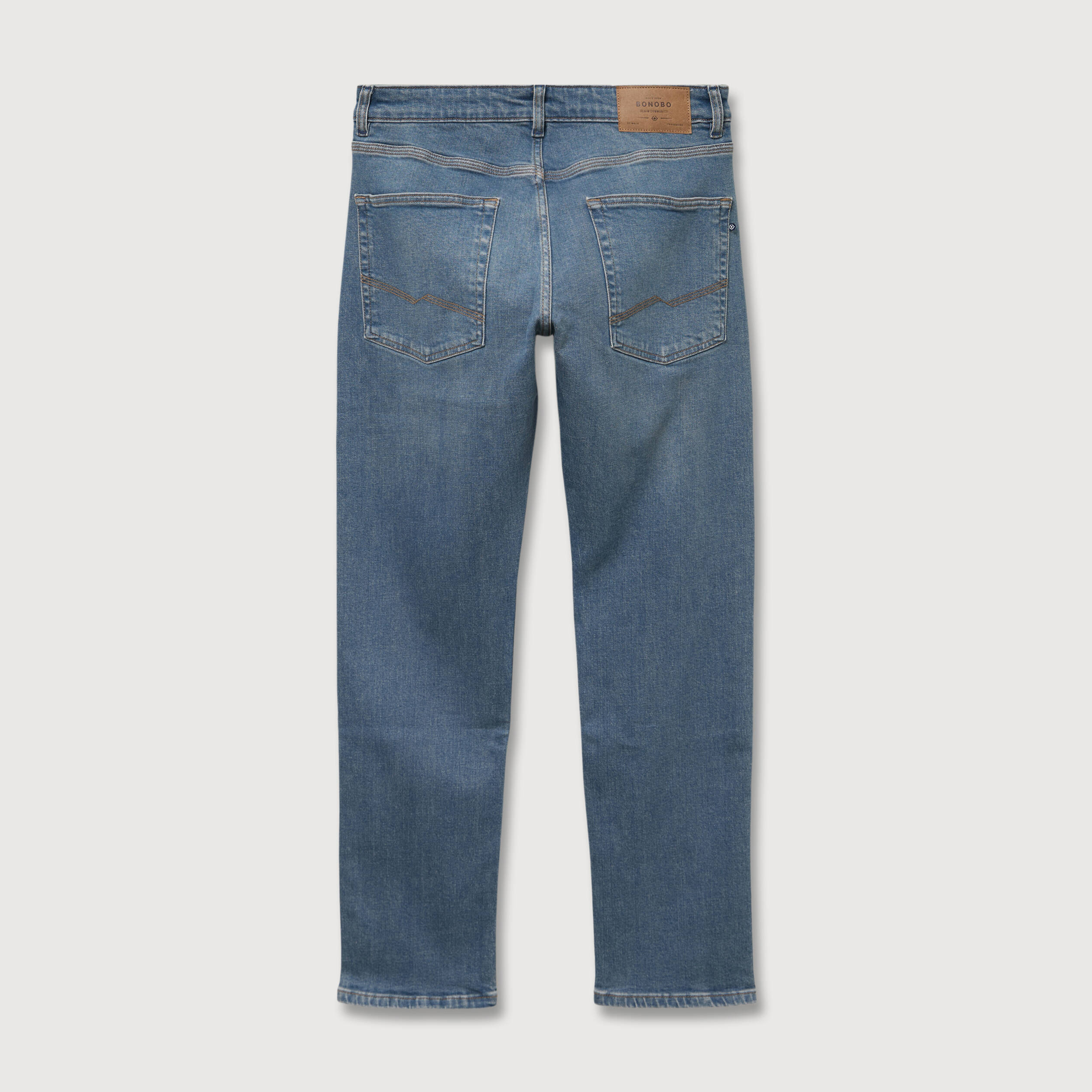 Jeans straight longueur 32 denim double stone homme
