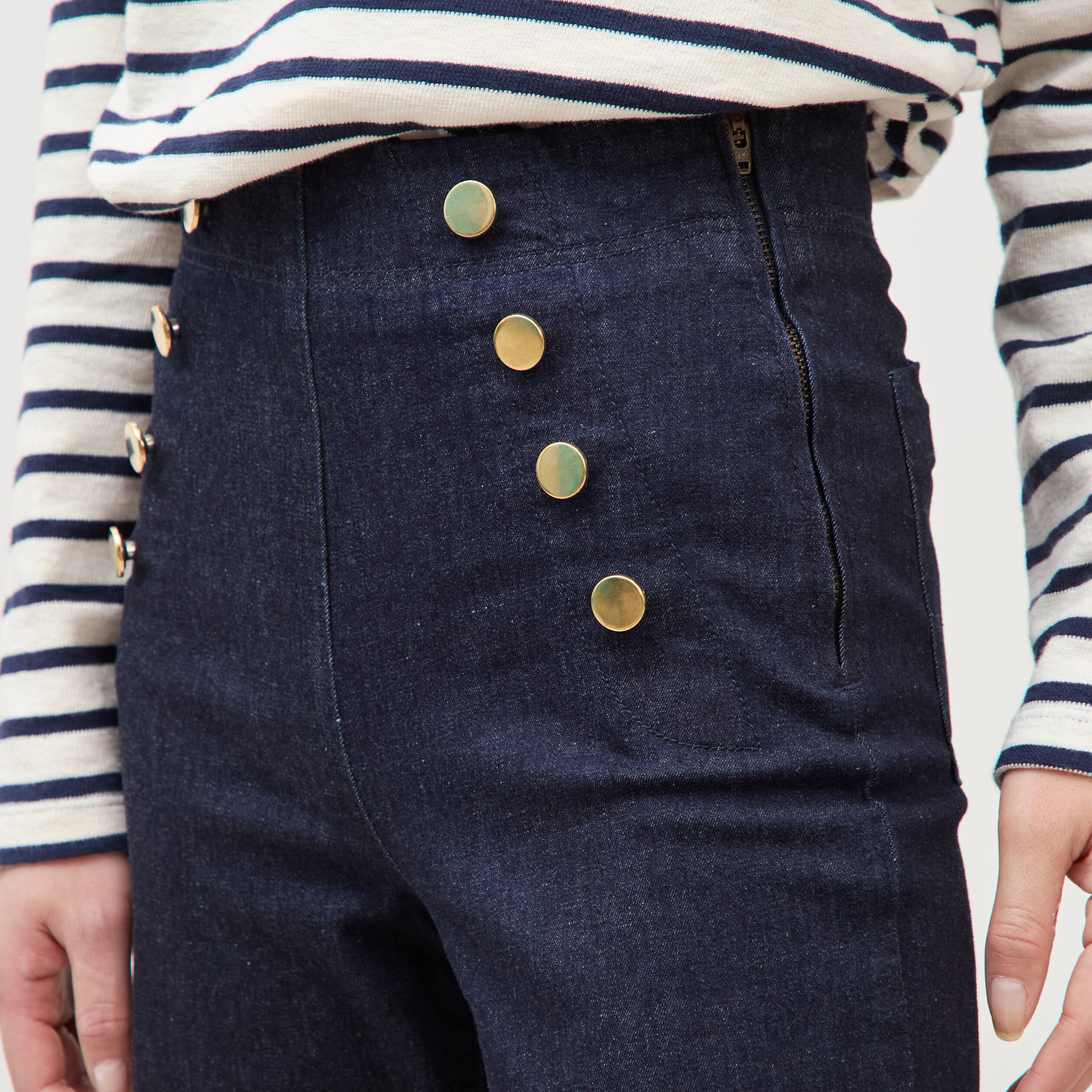 Jeans Bootcut BHS Authentique Pour Femme - Taille 12, Longueur De Jambe 31 - Noir Délavé - Denim Coton