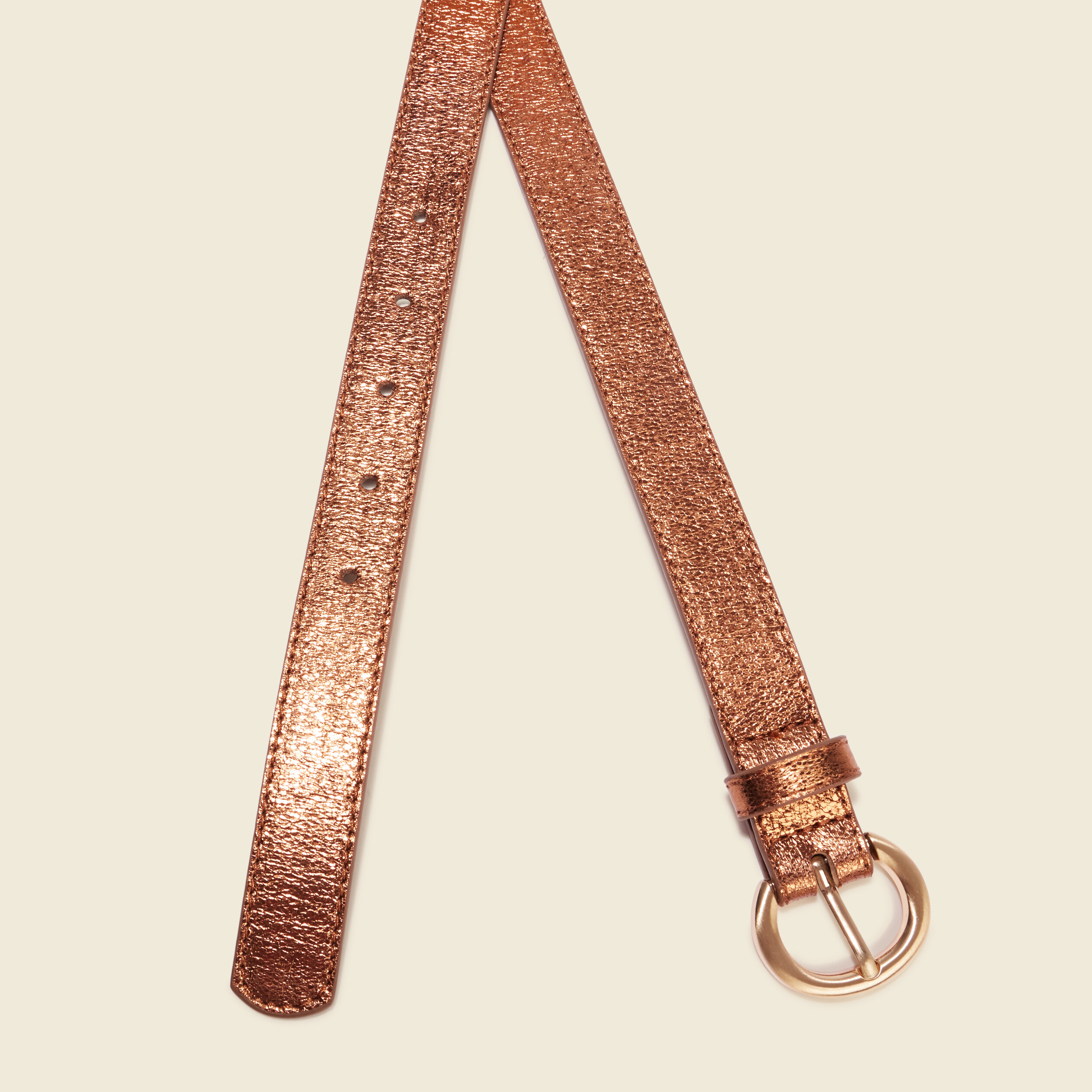 Ceinture irisée marron cognac femme