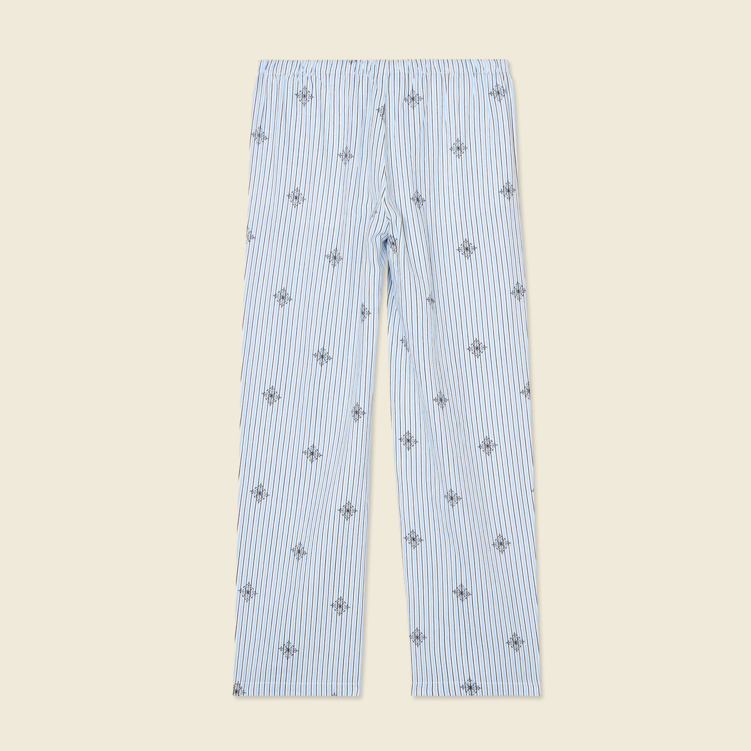 Pantalon droit 7/8&egrave;me bleu ciel femme