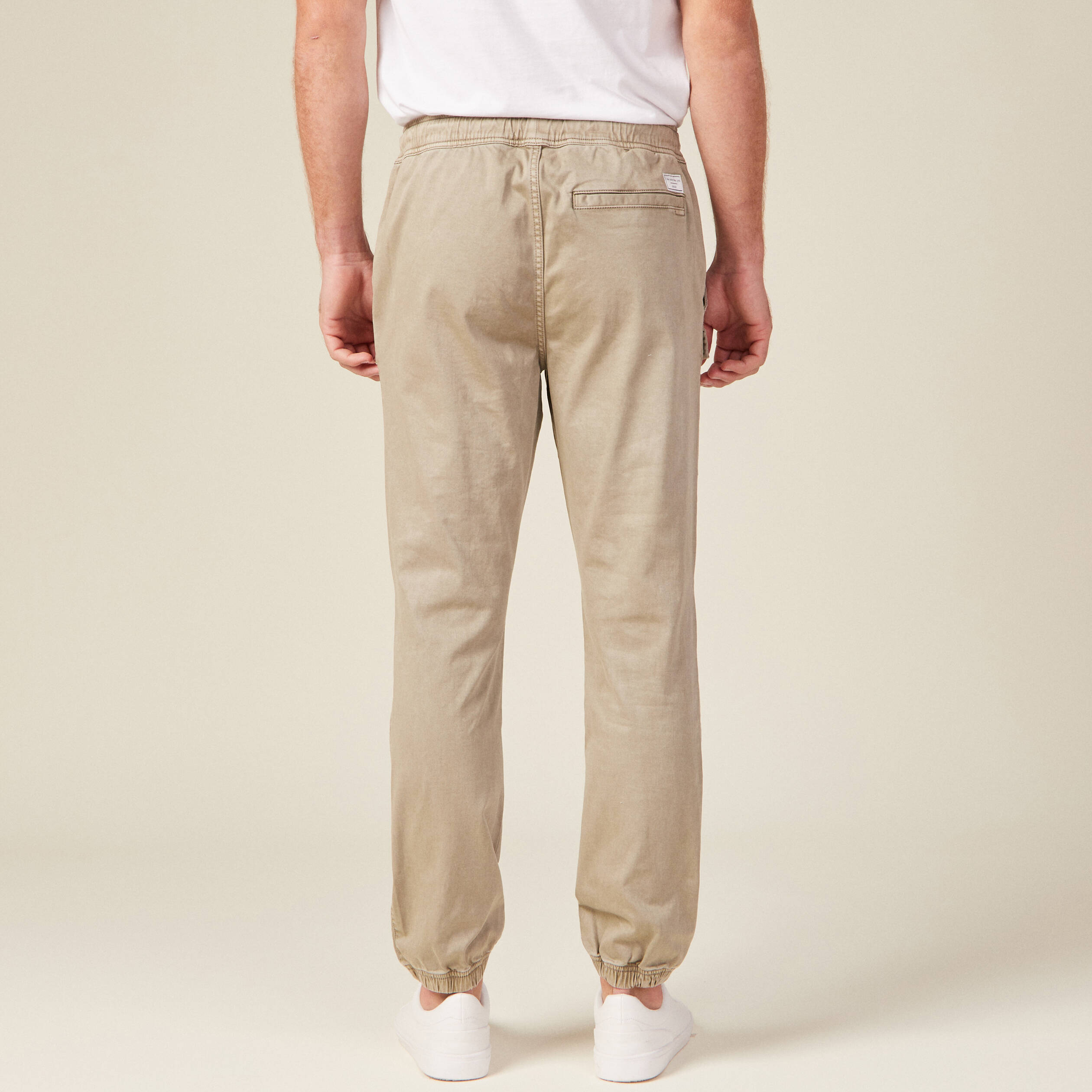 Pantalon battle élastiqué vert kaki homme