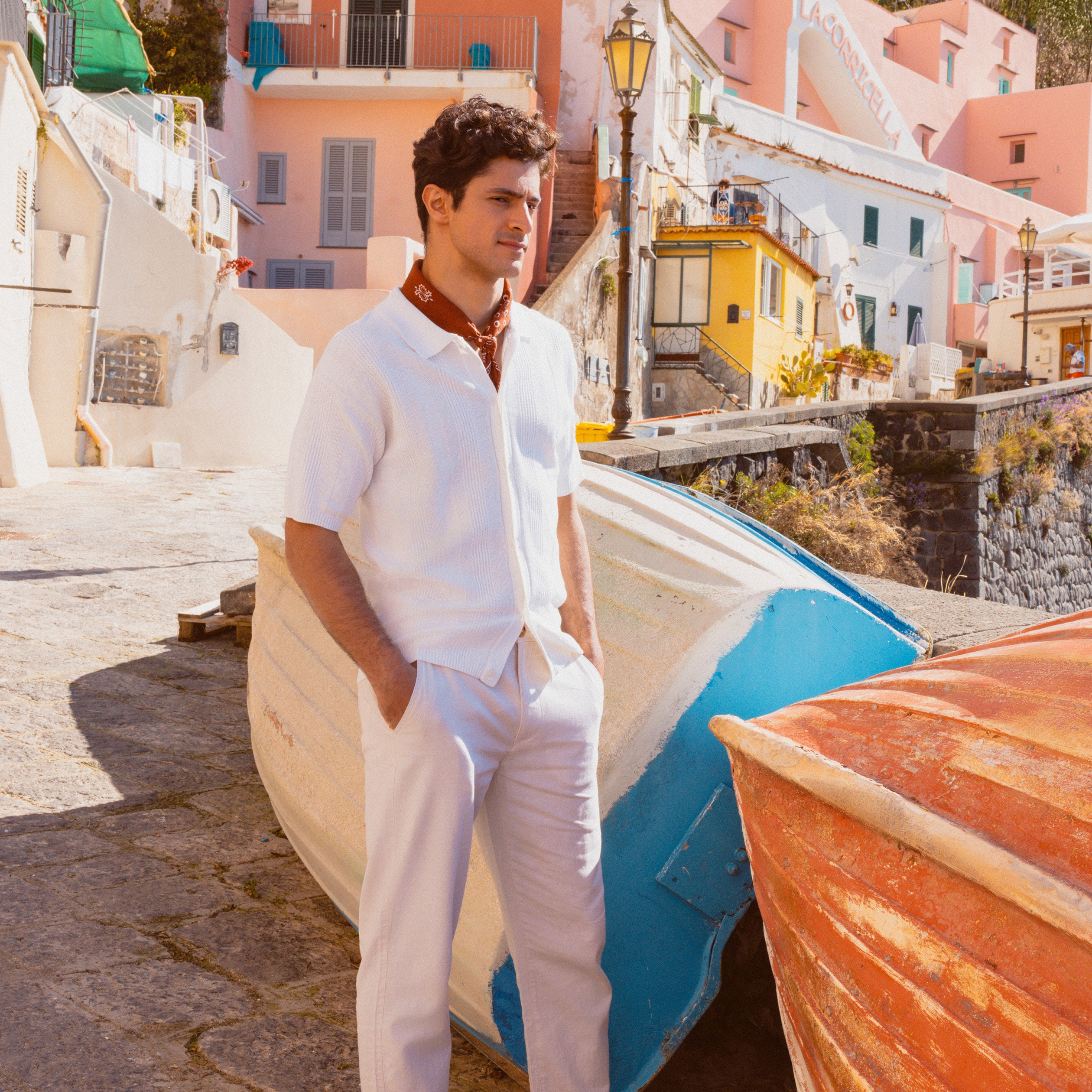 Bonobo Chemise Chemise Manche Courte Beige Homme Chemise - Main Image