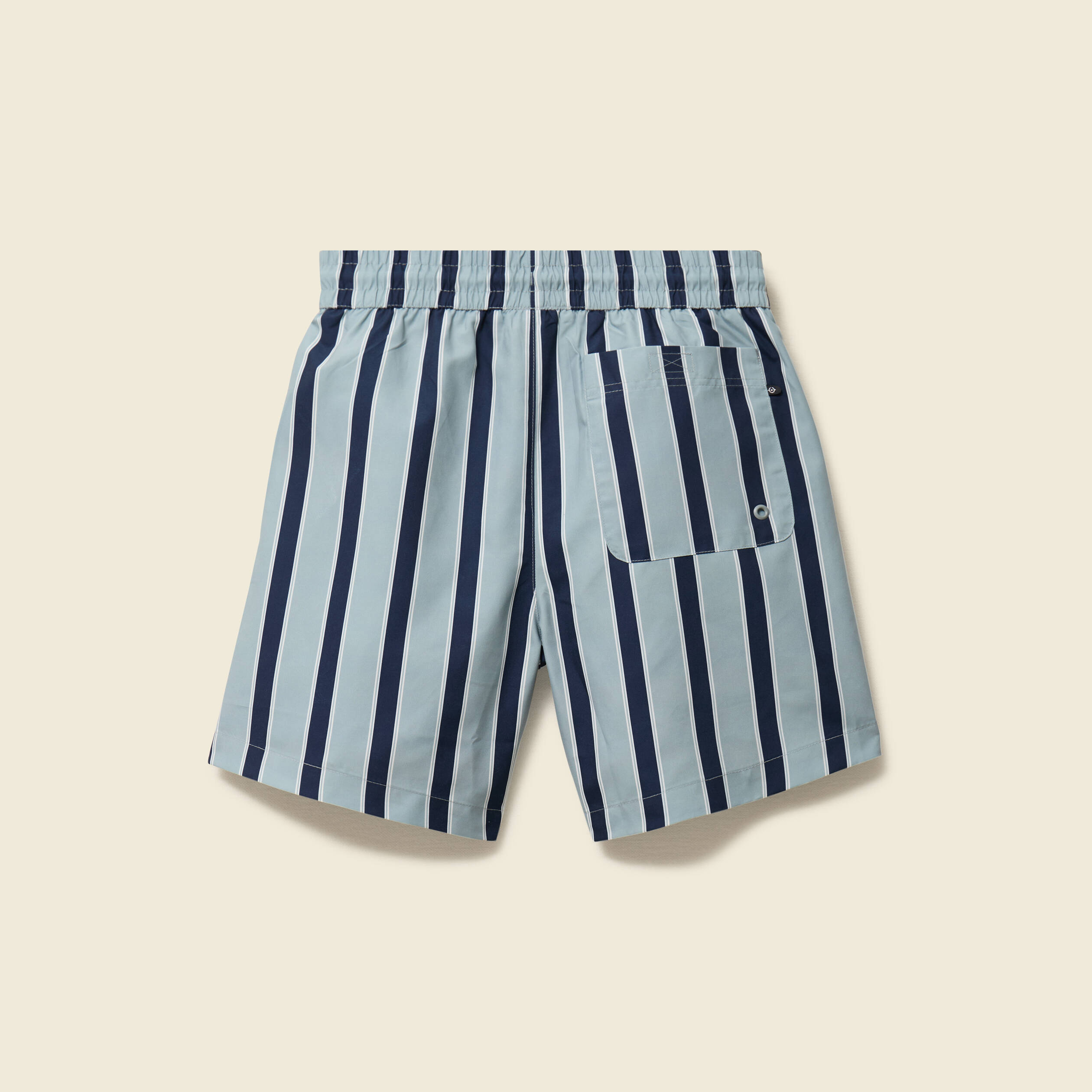 Maillot de bain ray&eacute; doubl&eacute; bleu gris homme