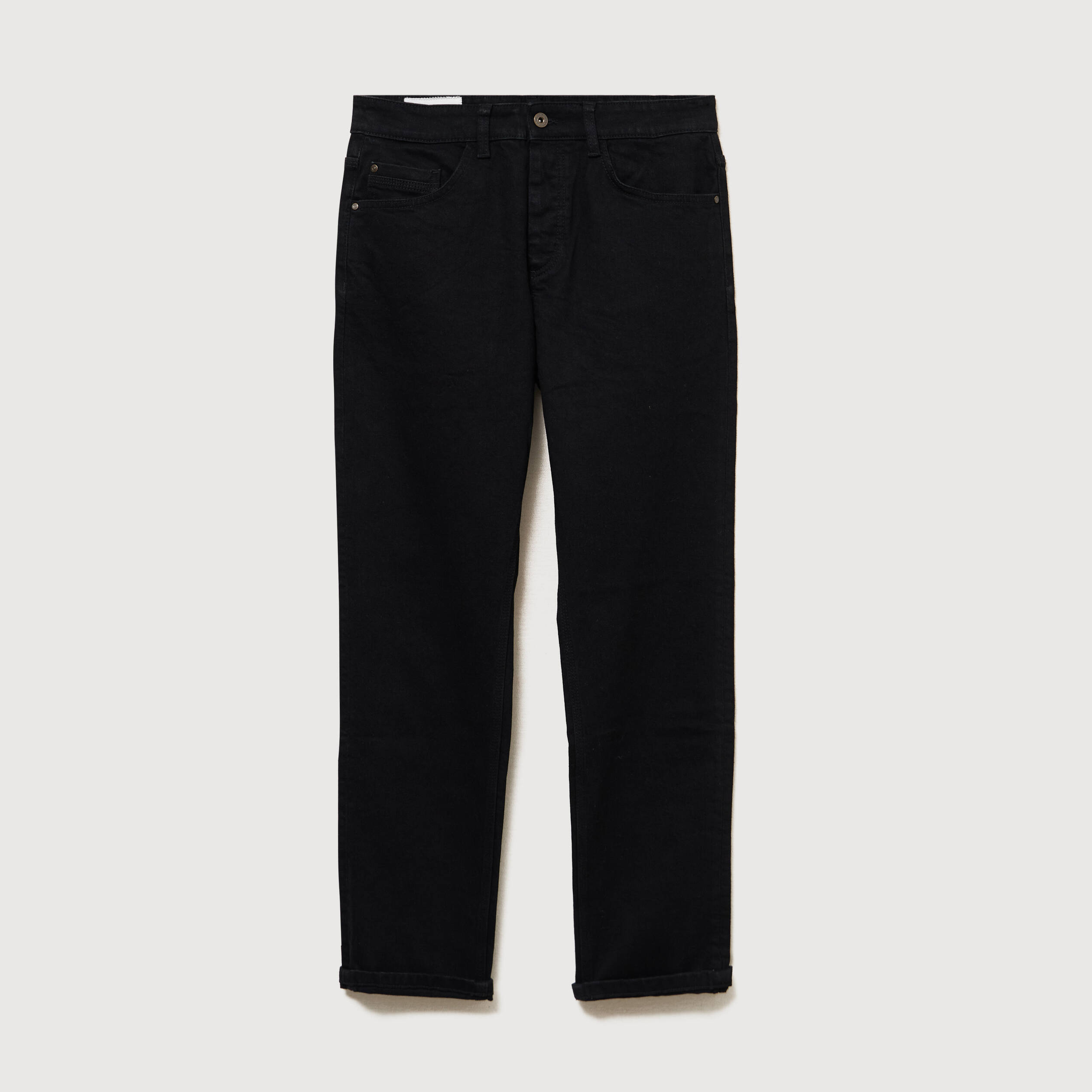 Jeans straight longueur 32 denim noir homme