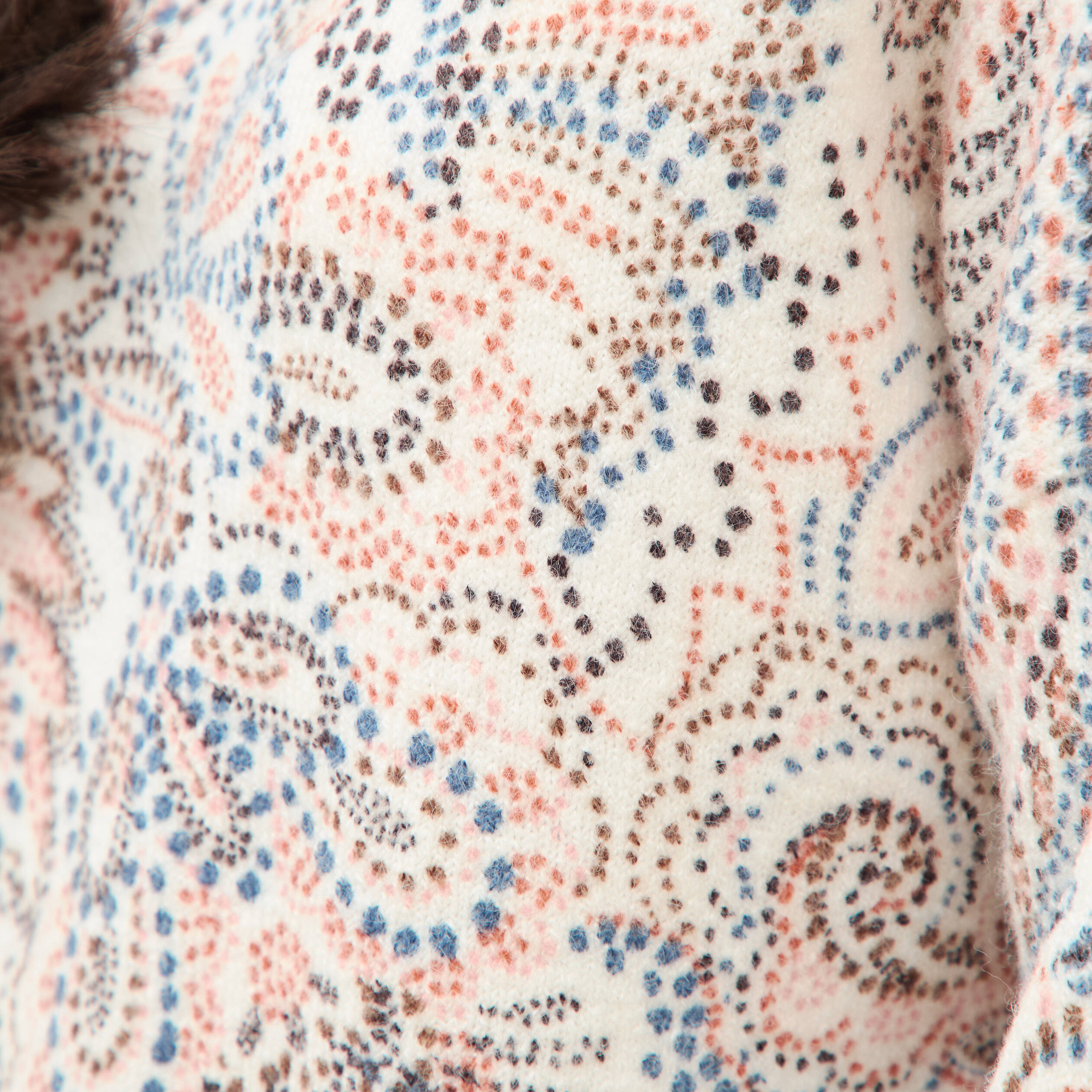 Pull col bateau manches longues ecru femme