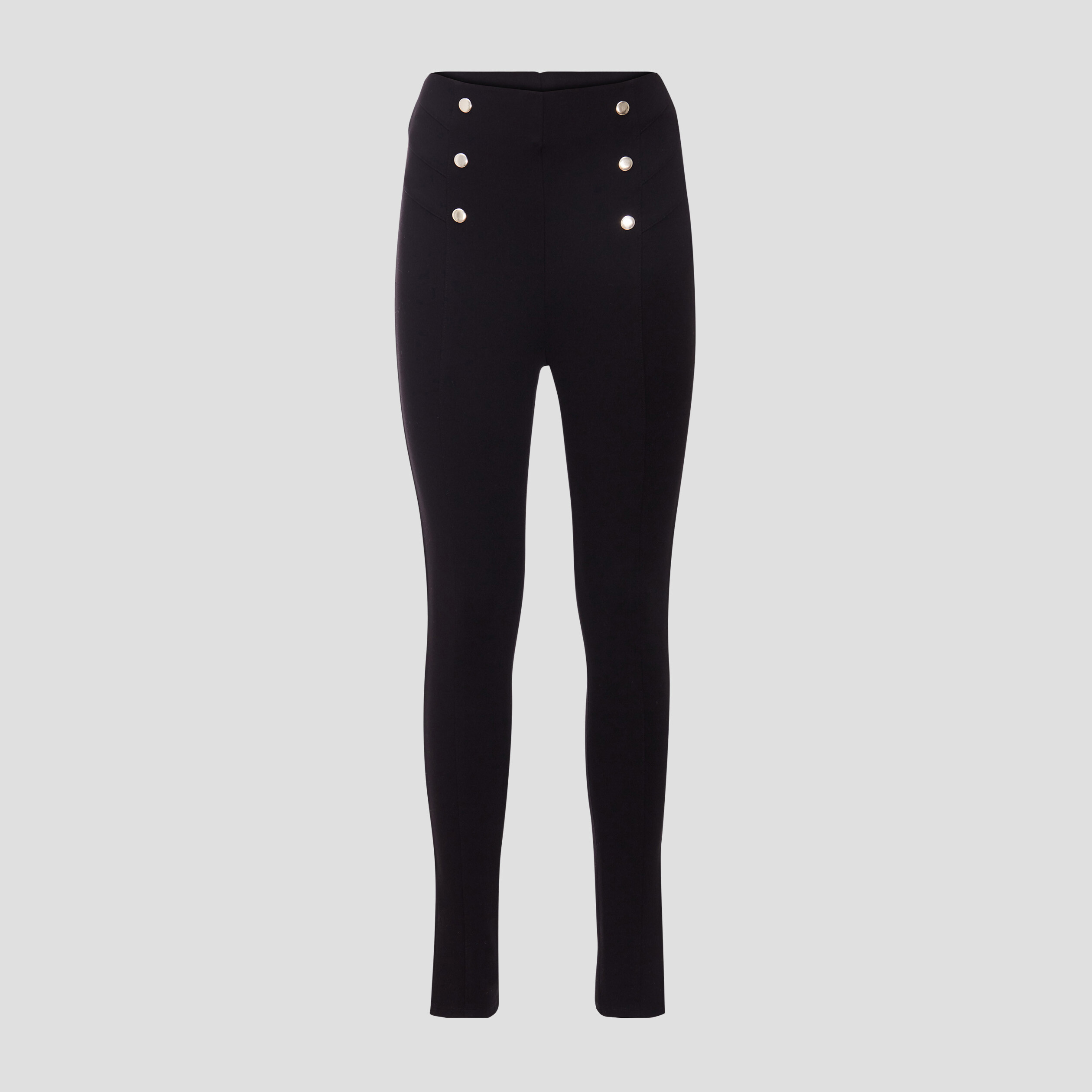 Pantalon jegging taille haute noir femme