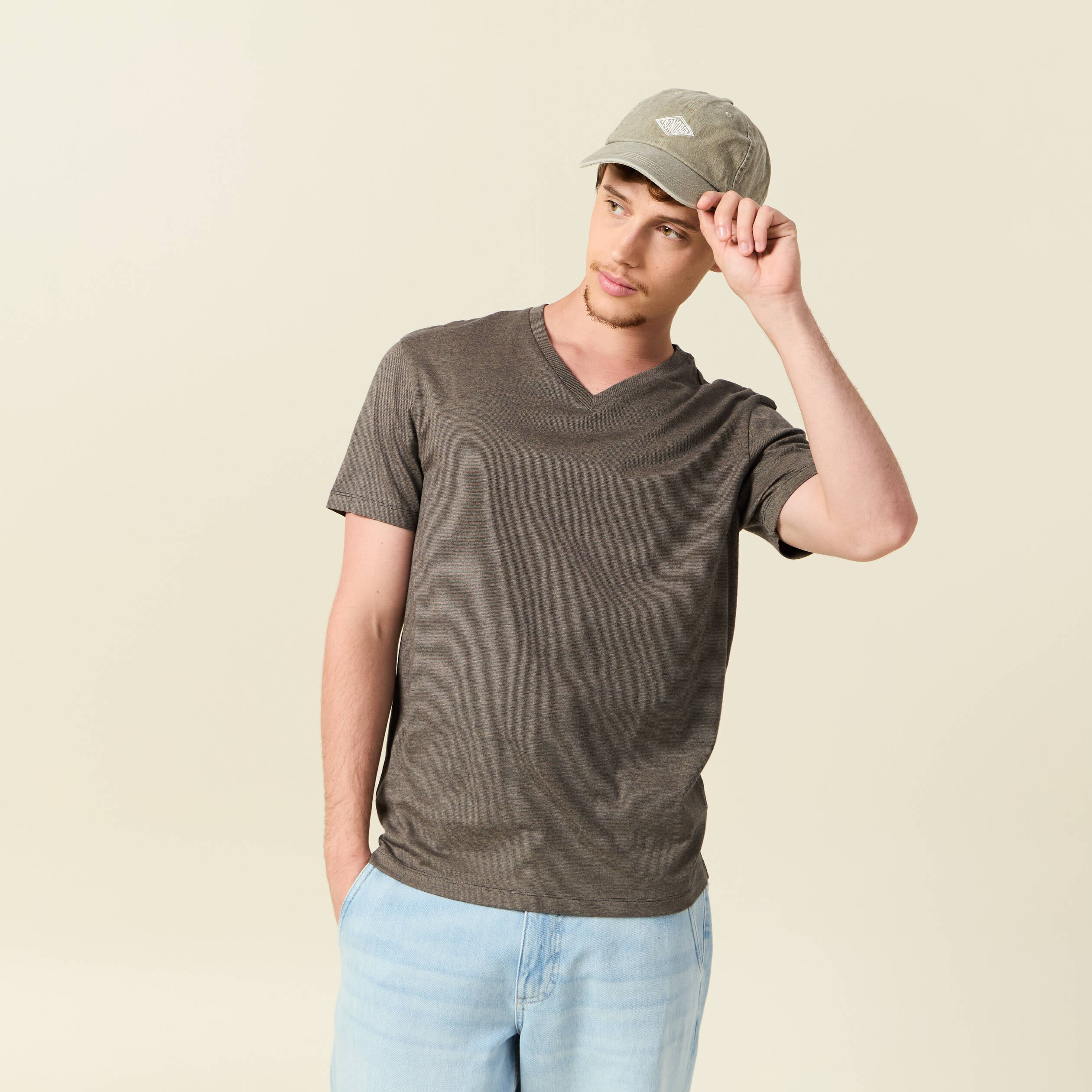 T-shirt manches courtes homme bleu marine homme