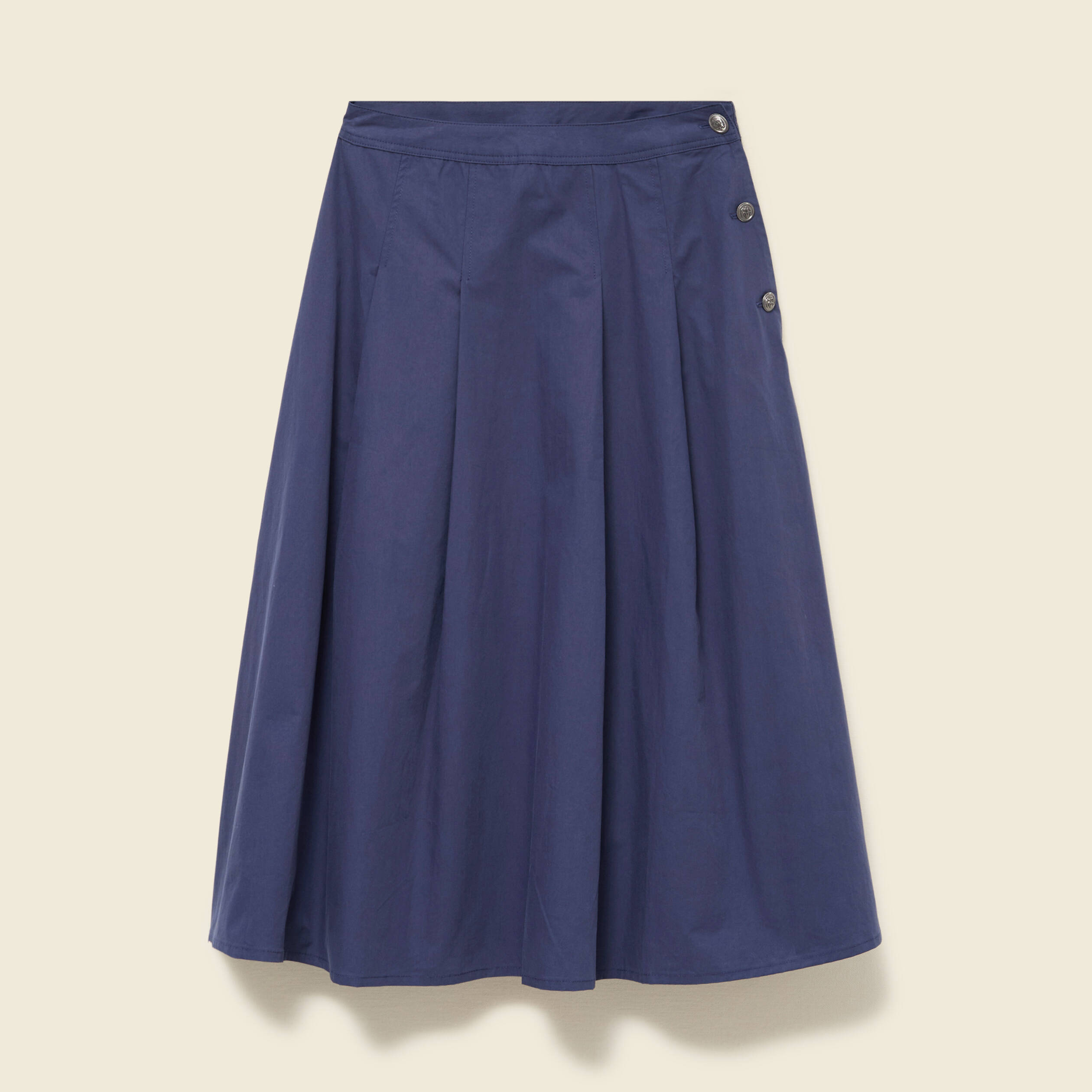Jupe en coton bleu marine femme