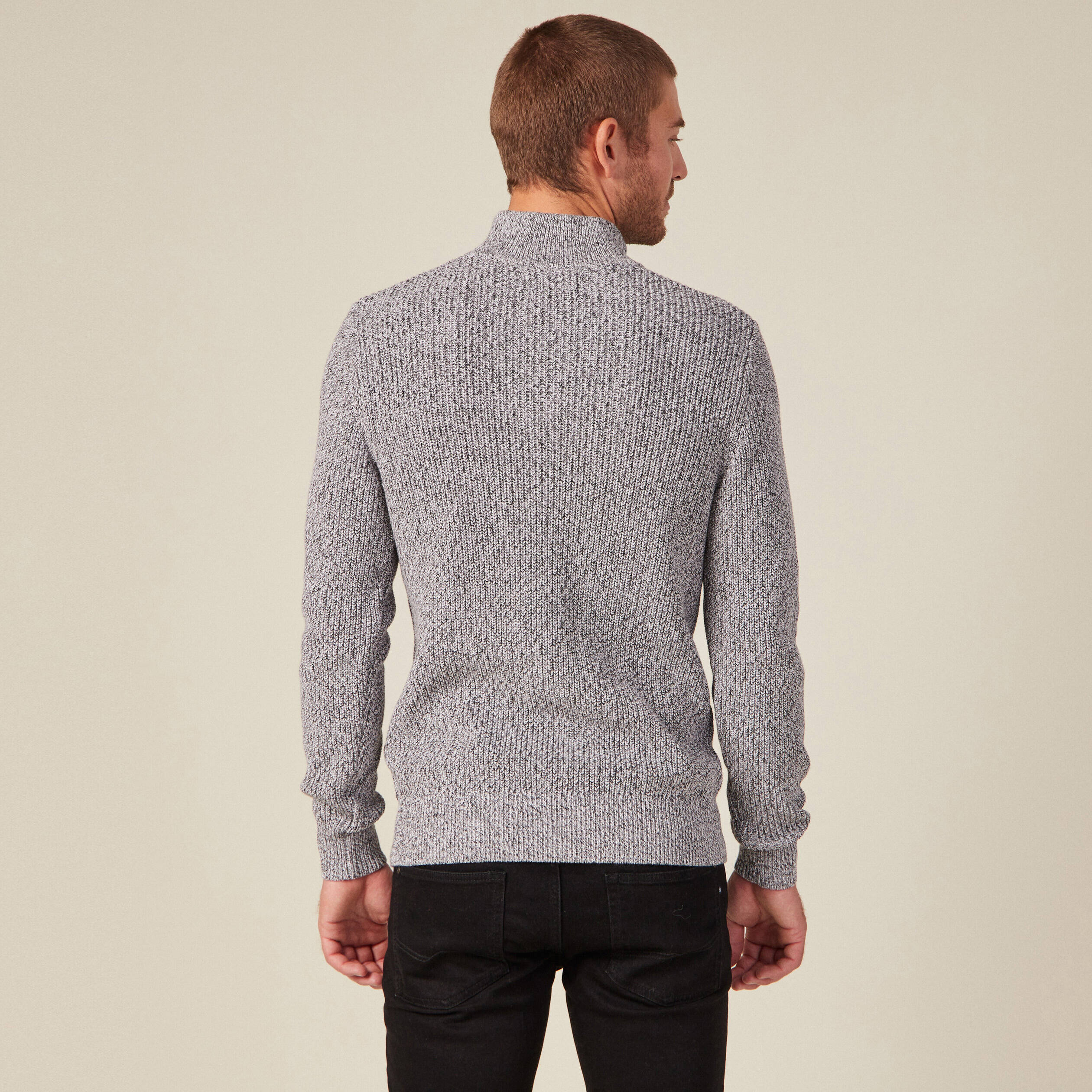 pull manches longues gris fonce homme Pull manches longues gris foncé homme