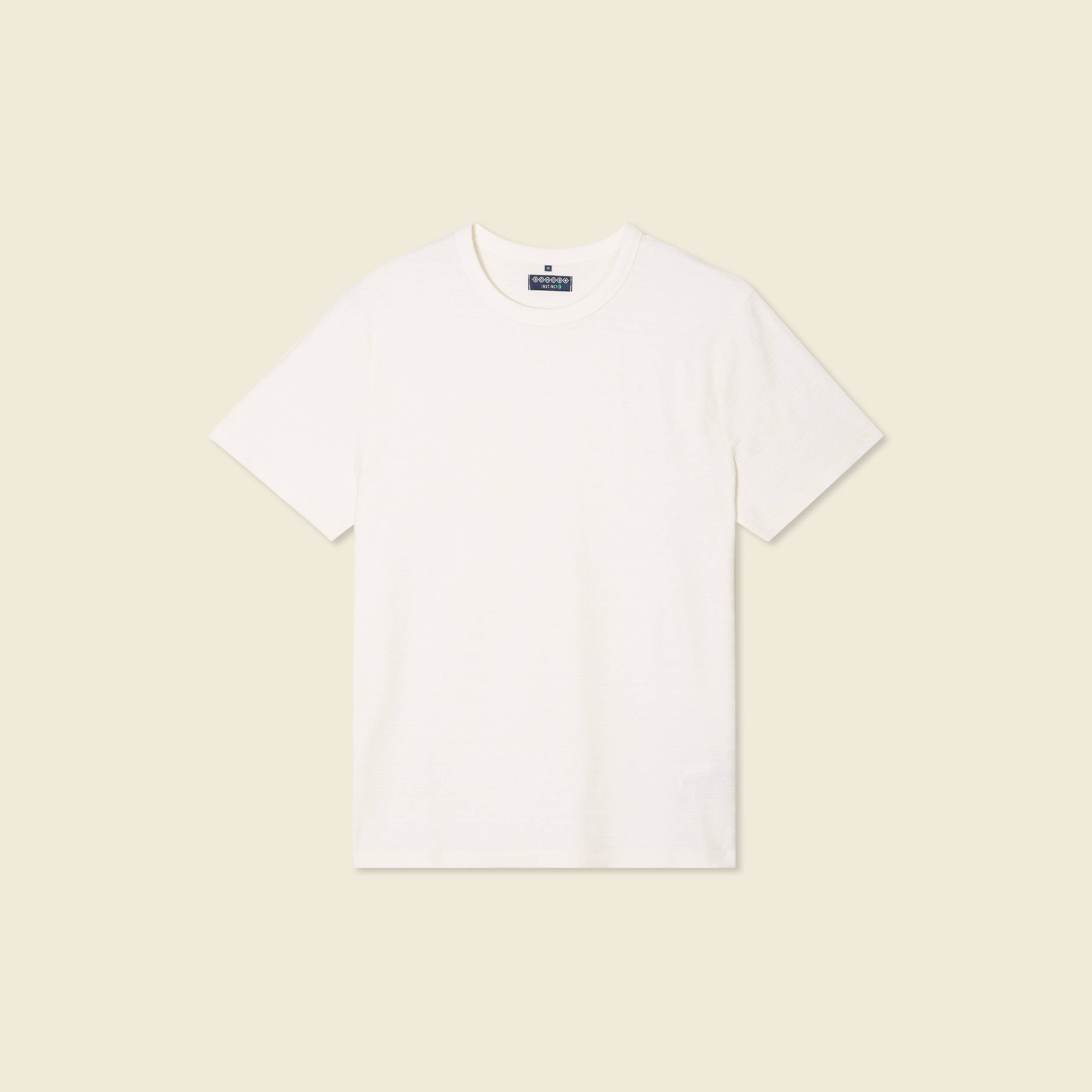T-shirt manches courtes ecru homme