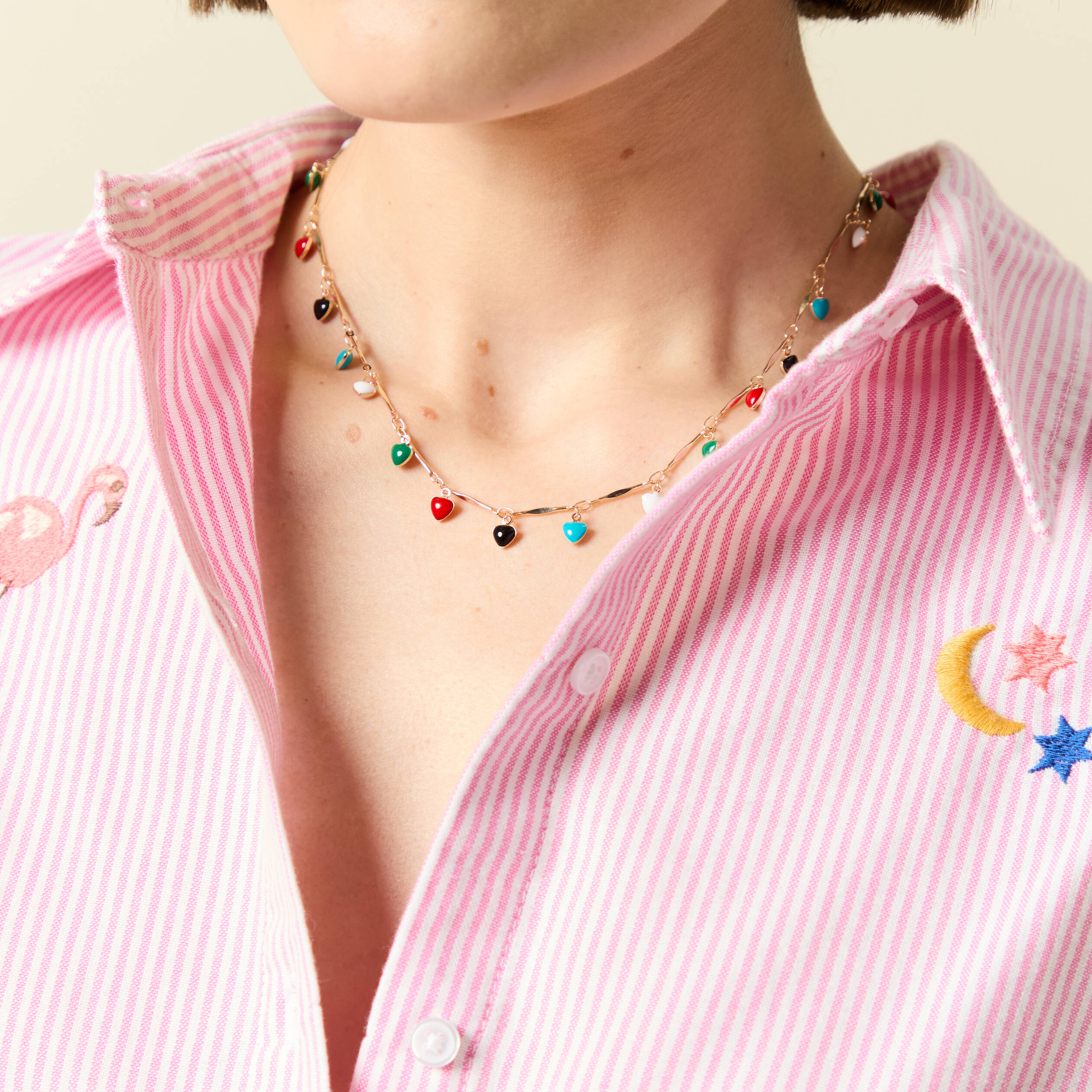 Collier multicolore femme