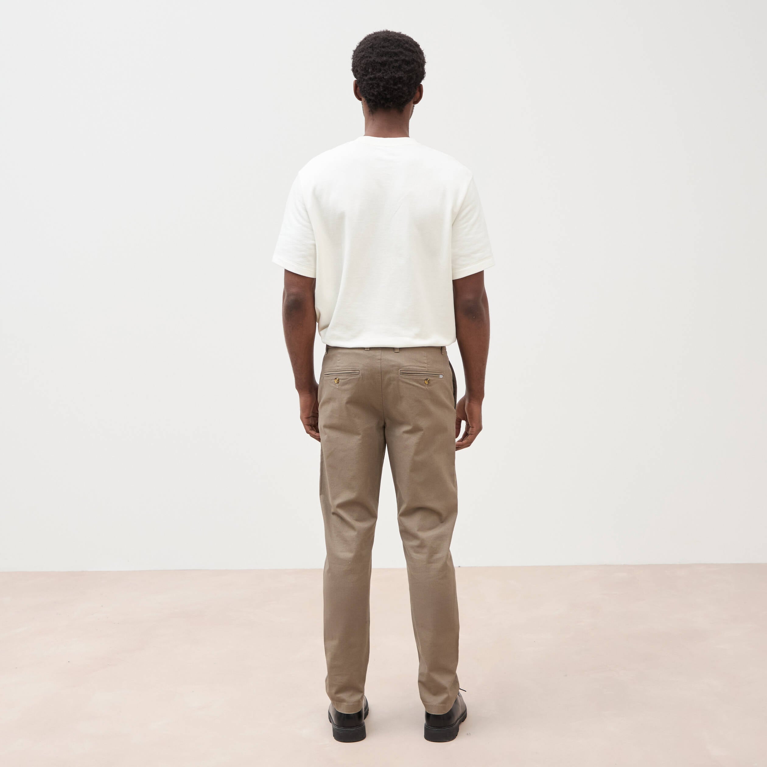 Pantalon chino slim sable homme