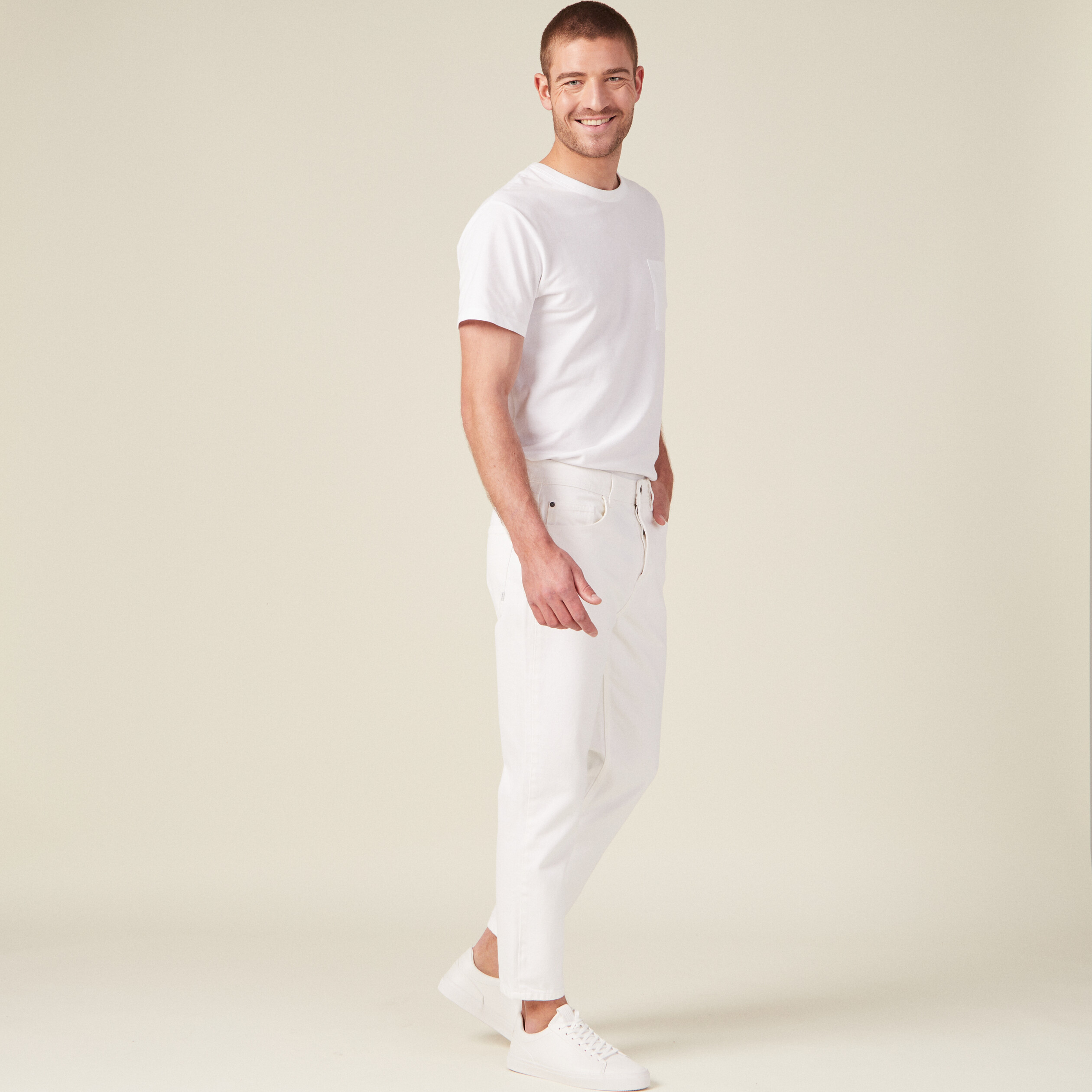 Jean blanc homme outlet