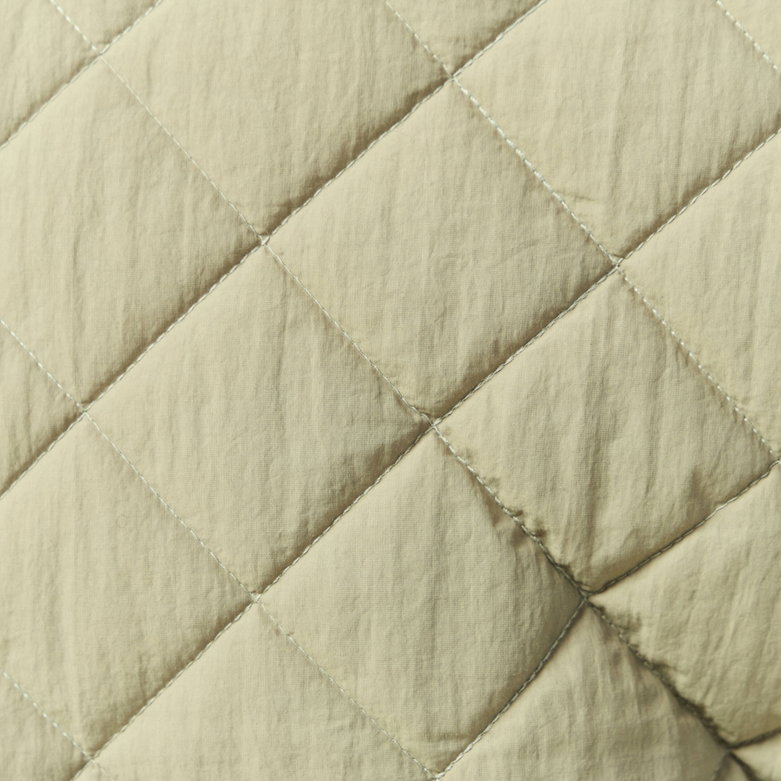 Blouson matelass&eacute; boutonn&eacute; vert kaki femme