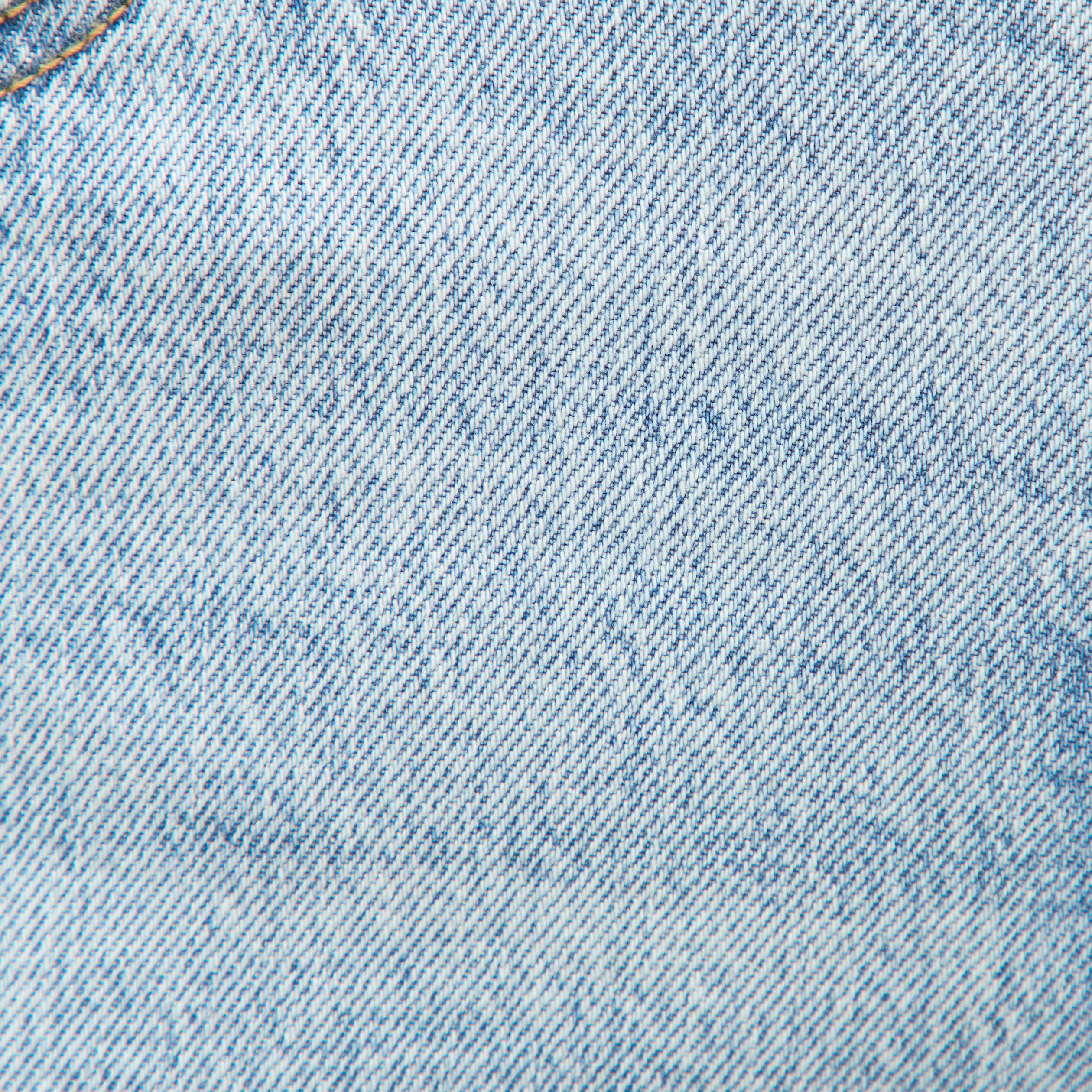 Jeans straight 7/8&egrave;me taille haute denim bleach femme