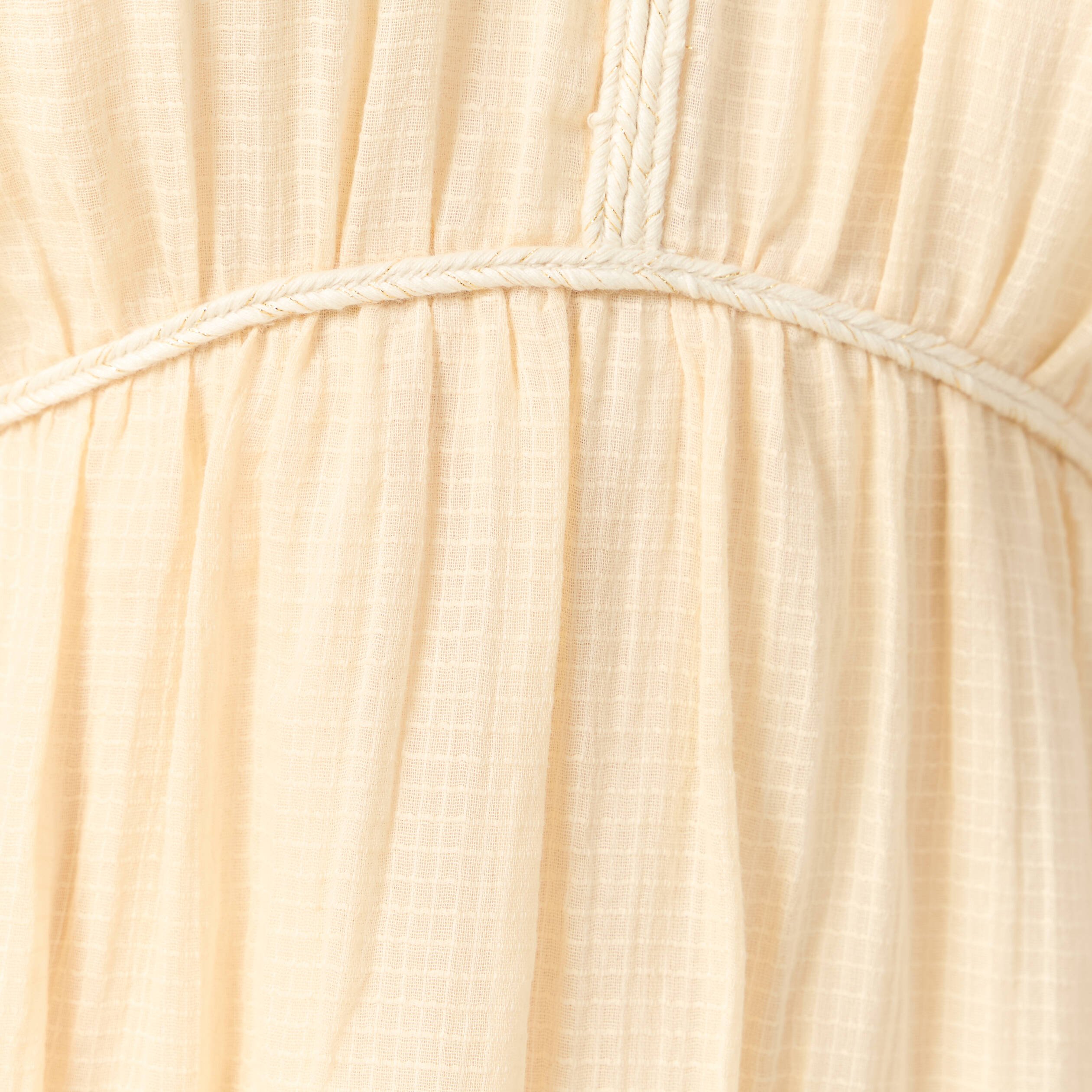 robe longue empire col en v creme femme Robe longue empire col en V creme femme