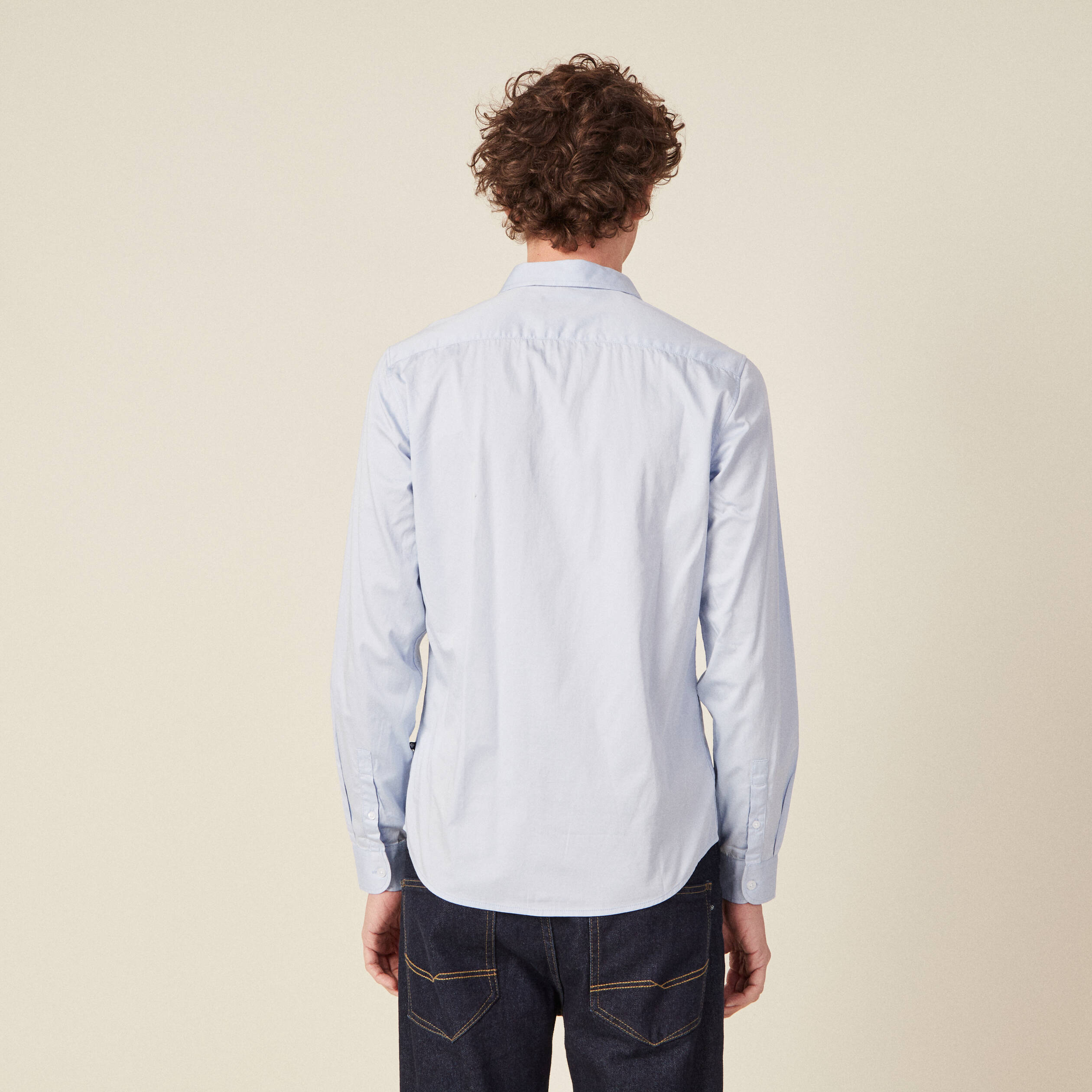 chemise manches longues bleu clair homme Chemise manches longues bleu clair homme