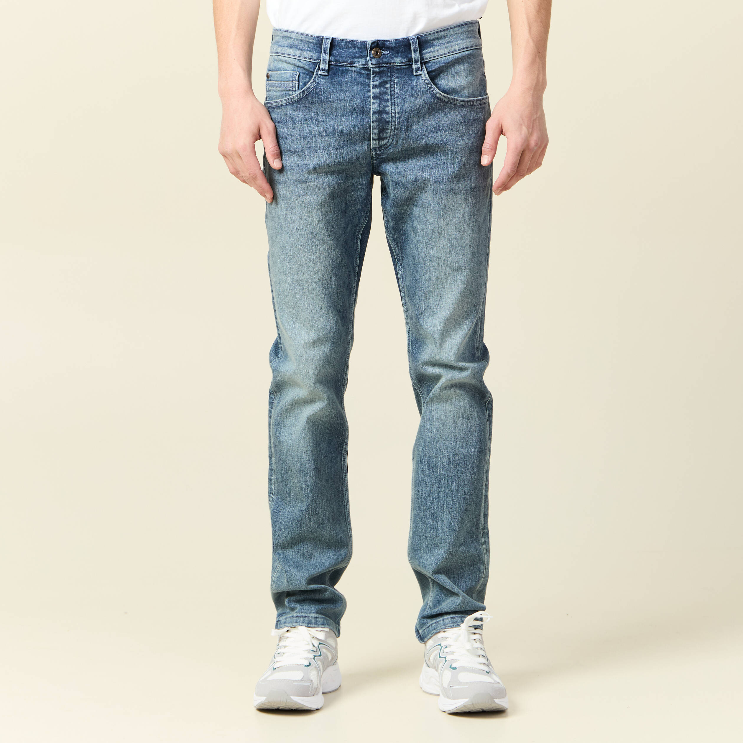 jeans straight 5 poches denim dirty homme Jeans straight 5 poches denim dirty homme