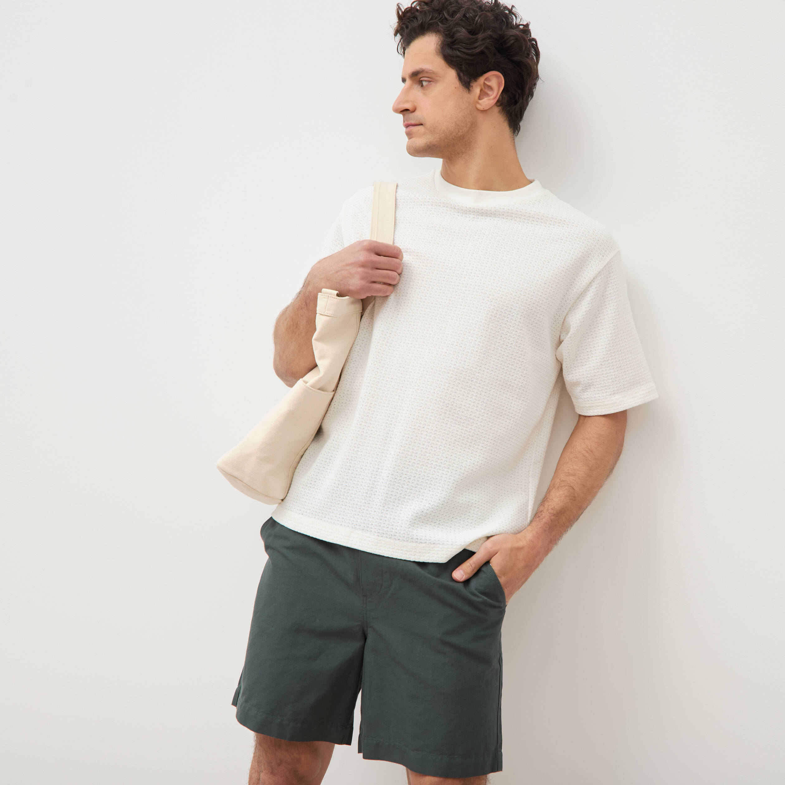 Bermuda vert kaki homme