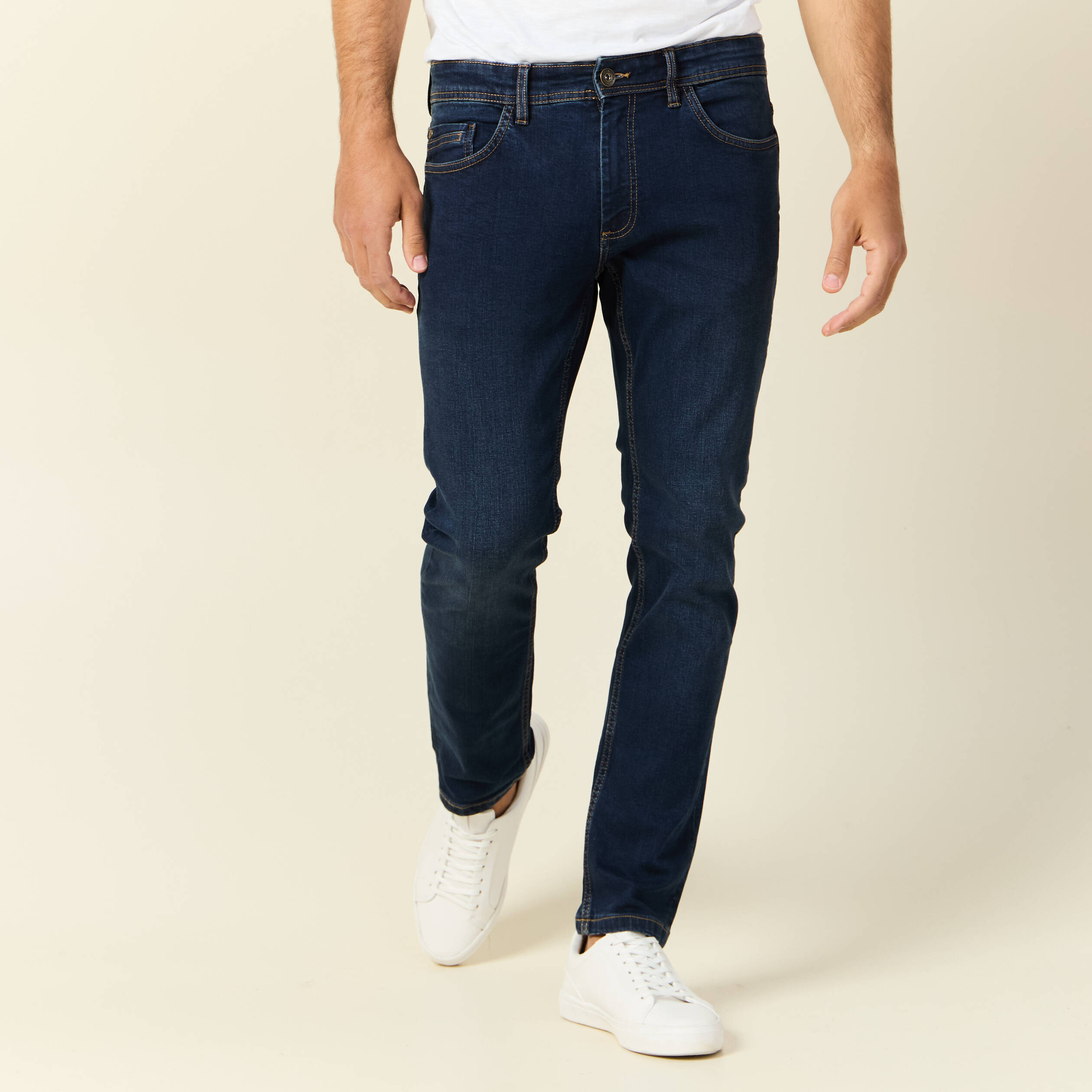 Jeans slim éco-responsable denim brut homme