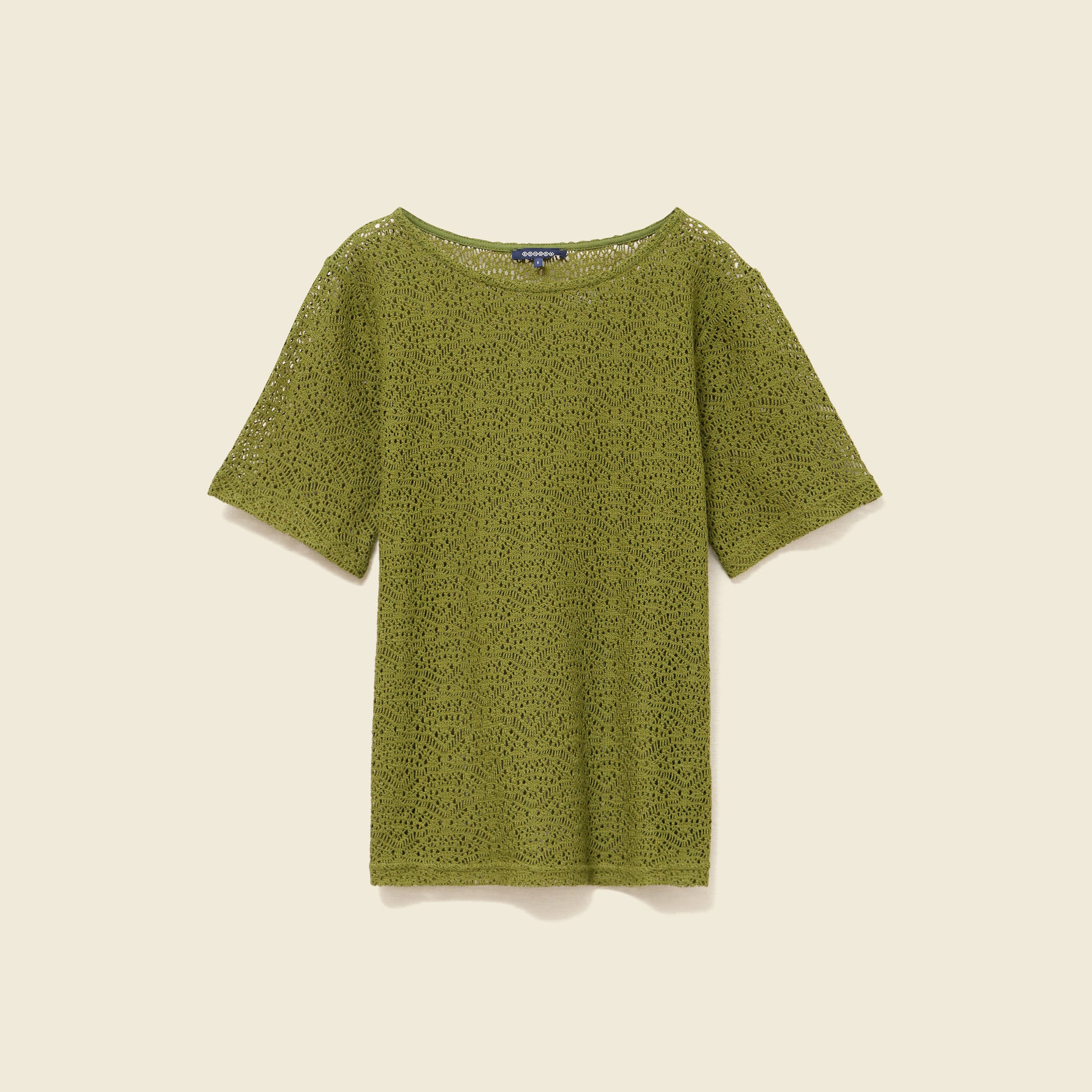 T-shirt manches courtes vert olive femme