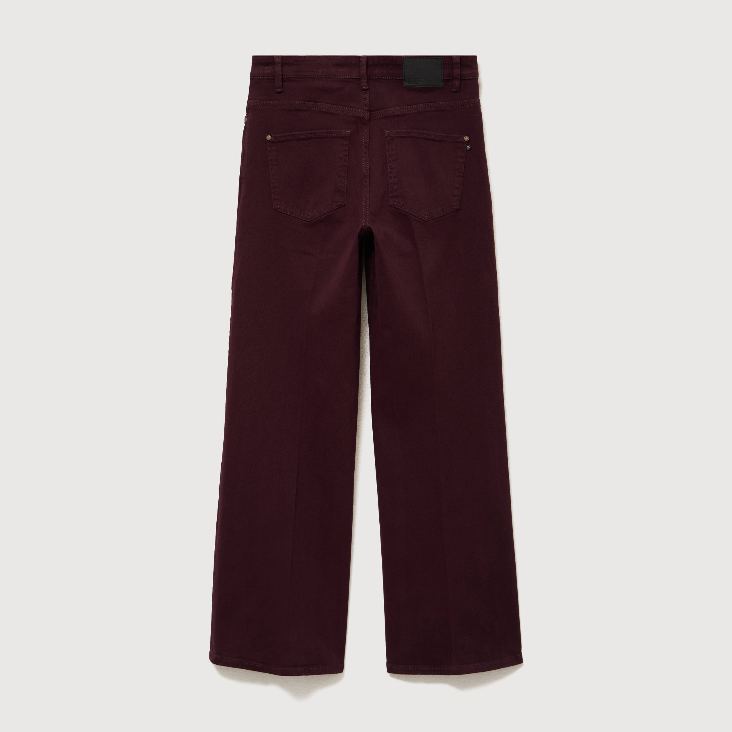 Jeans flare taille standard bordeaux femme