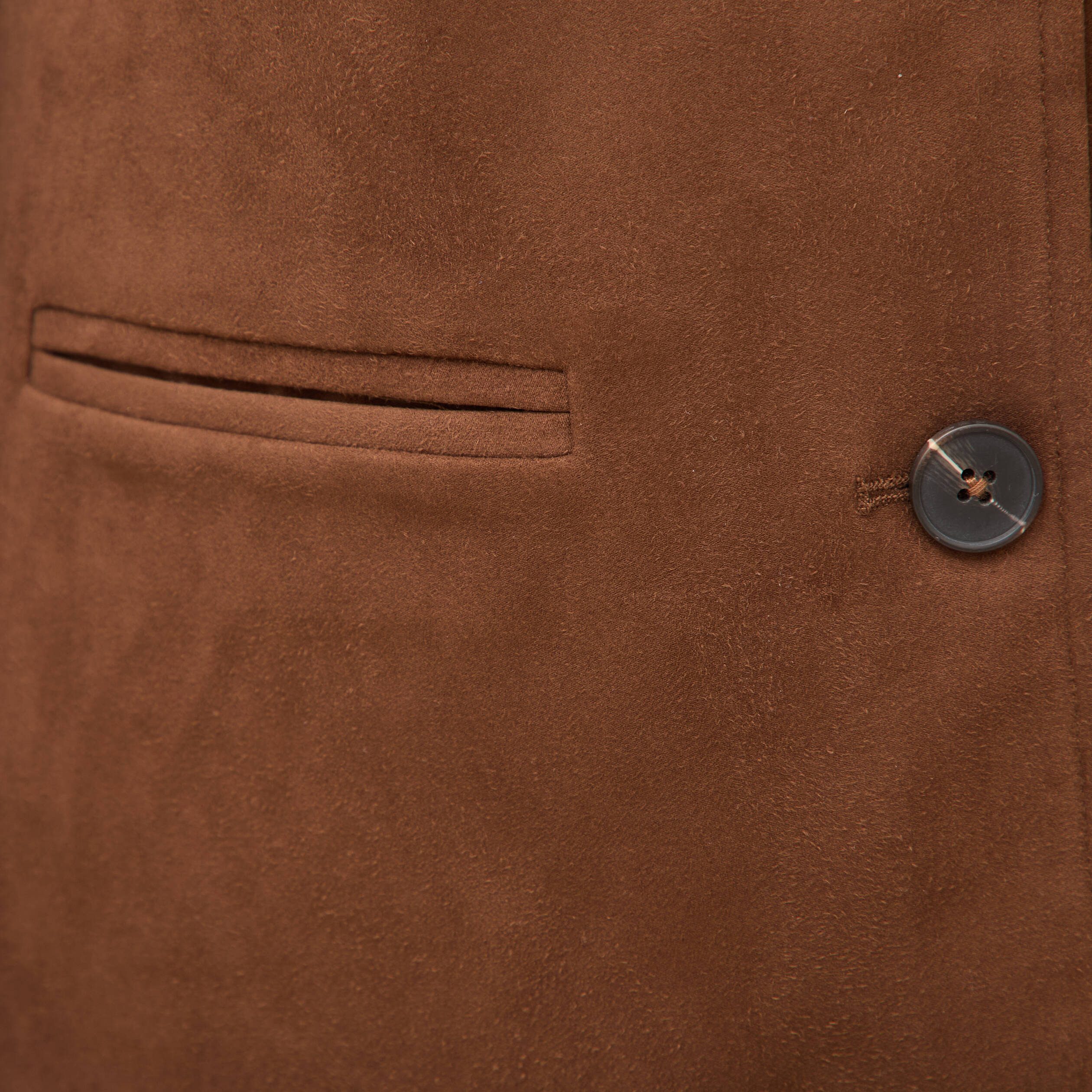 Blazer col tailleur manches longues marron fonc&eacute; femme
