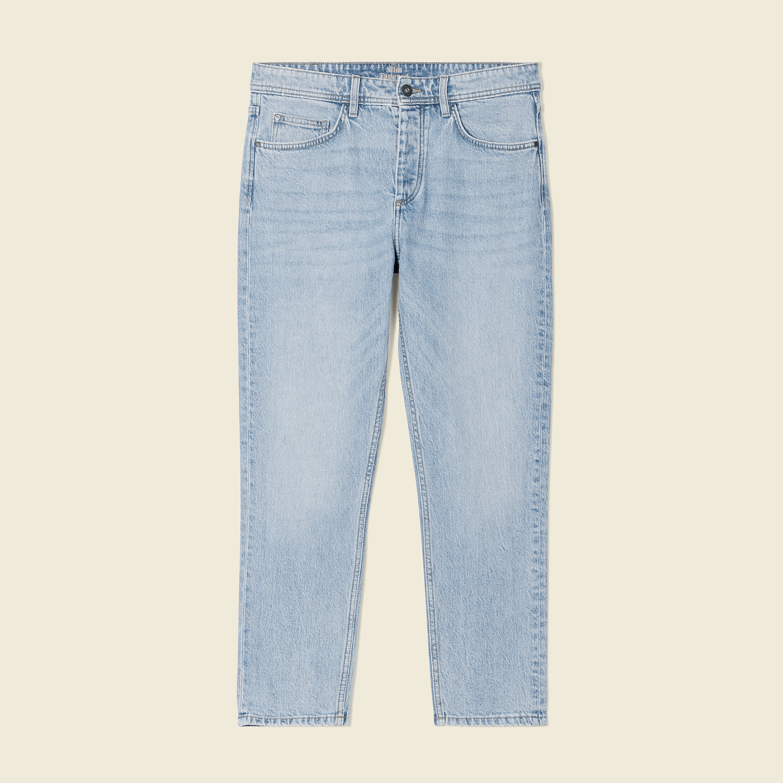 jeans slim 5 poches denim bleach homme Jeans slim 5 poches denim bleach homme