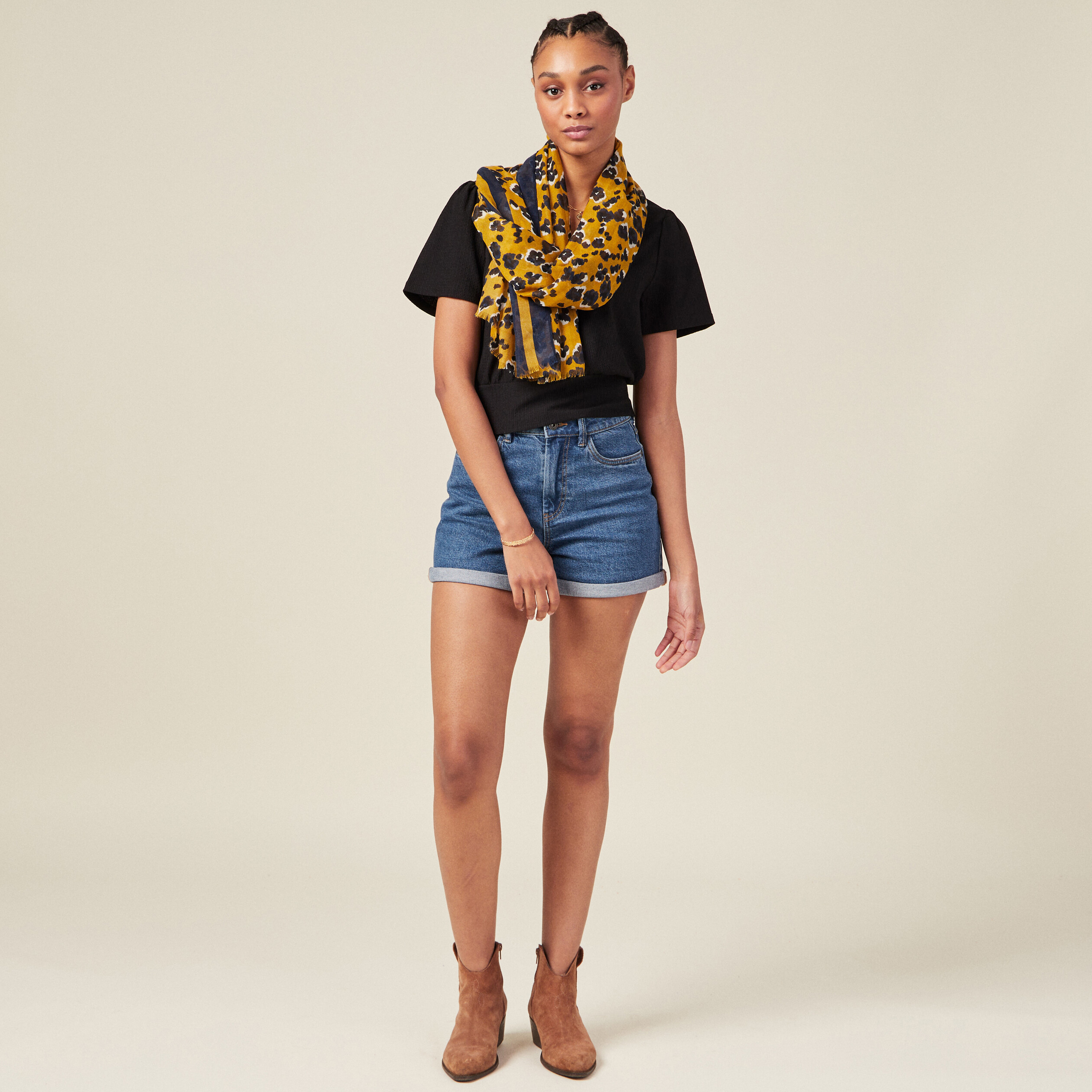 T shirt manches courtes noir femme Vibs
