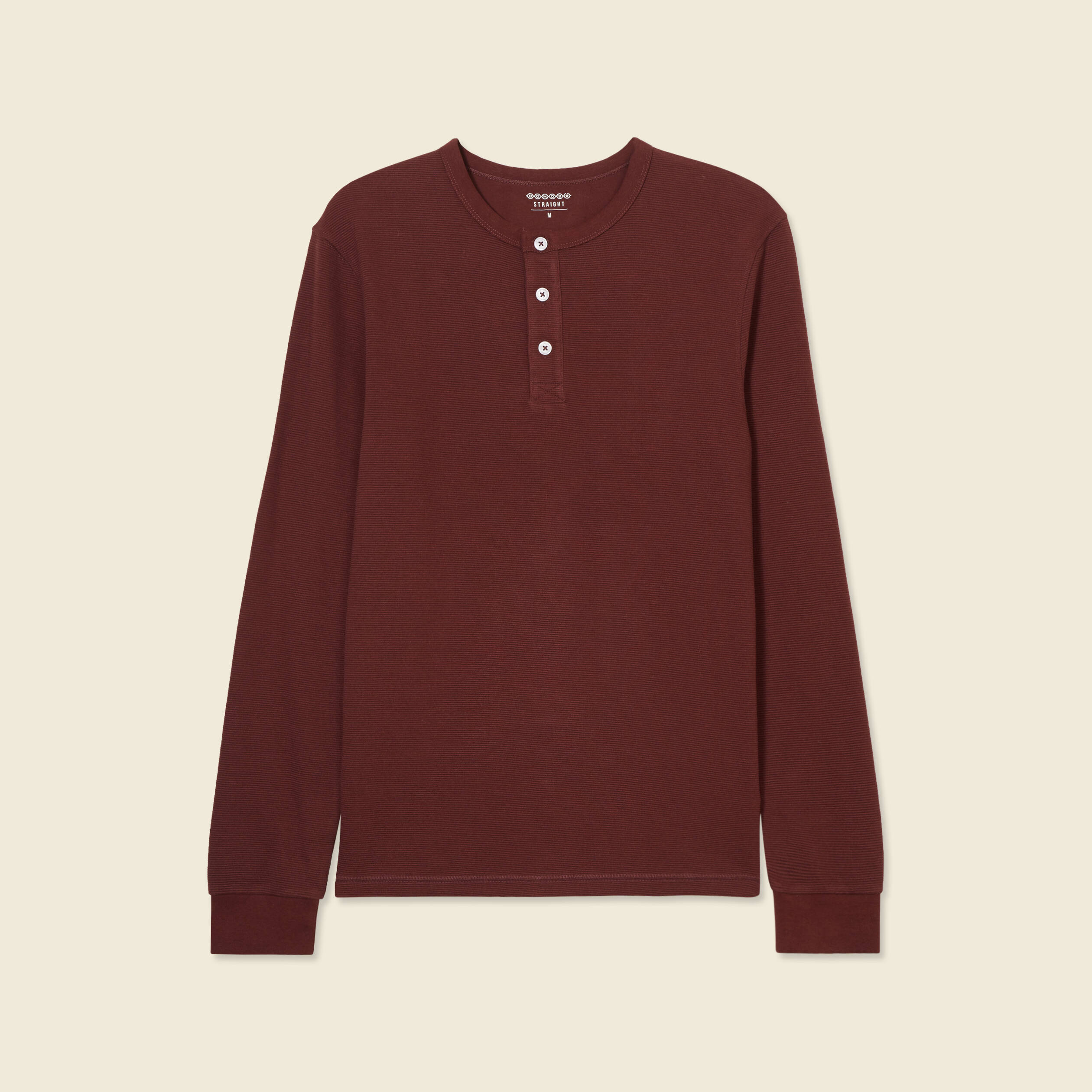 T-shirt manches longues bordeaux homme