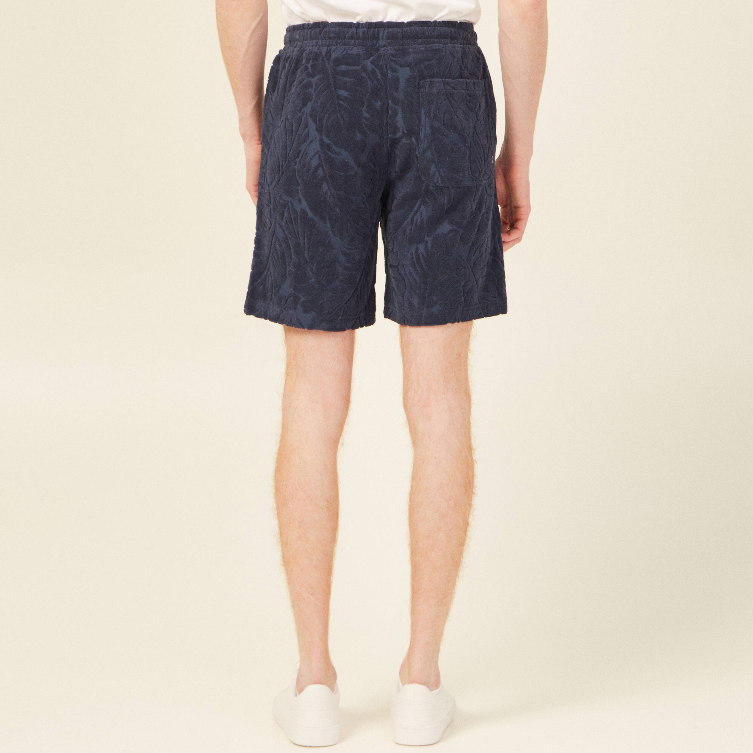 bermuda large a coulisse bleu marine homme Bermuda large à coulisse bleu marine homme